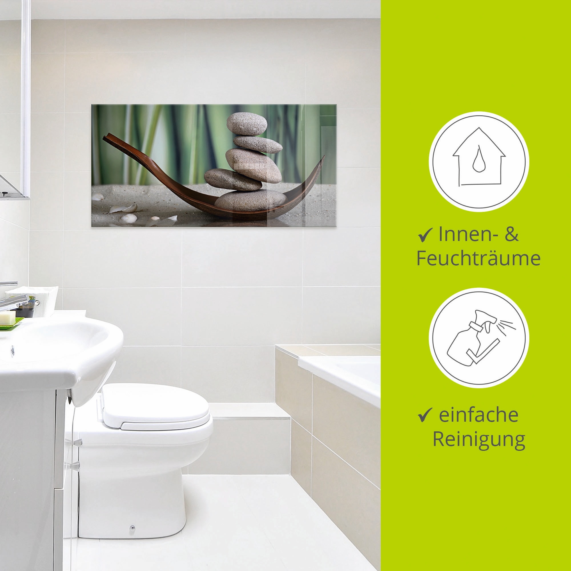 Artland Glasbild »Gleichgewicht« Zen 1 Stk. tlg. in verschiedenen Grössen