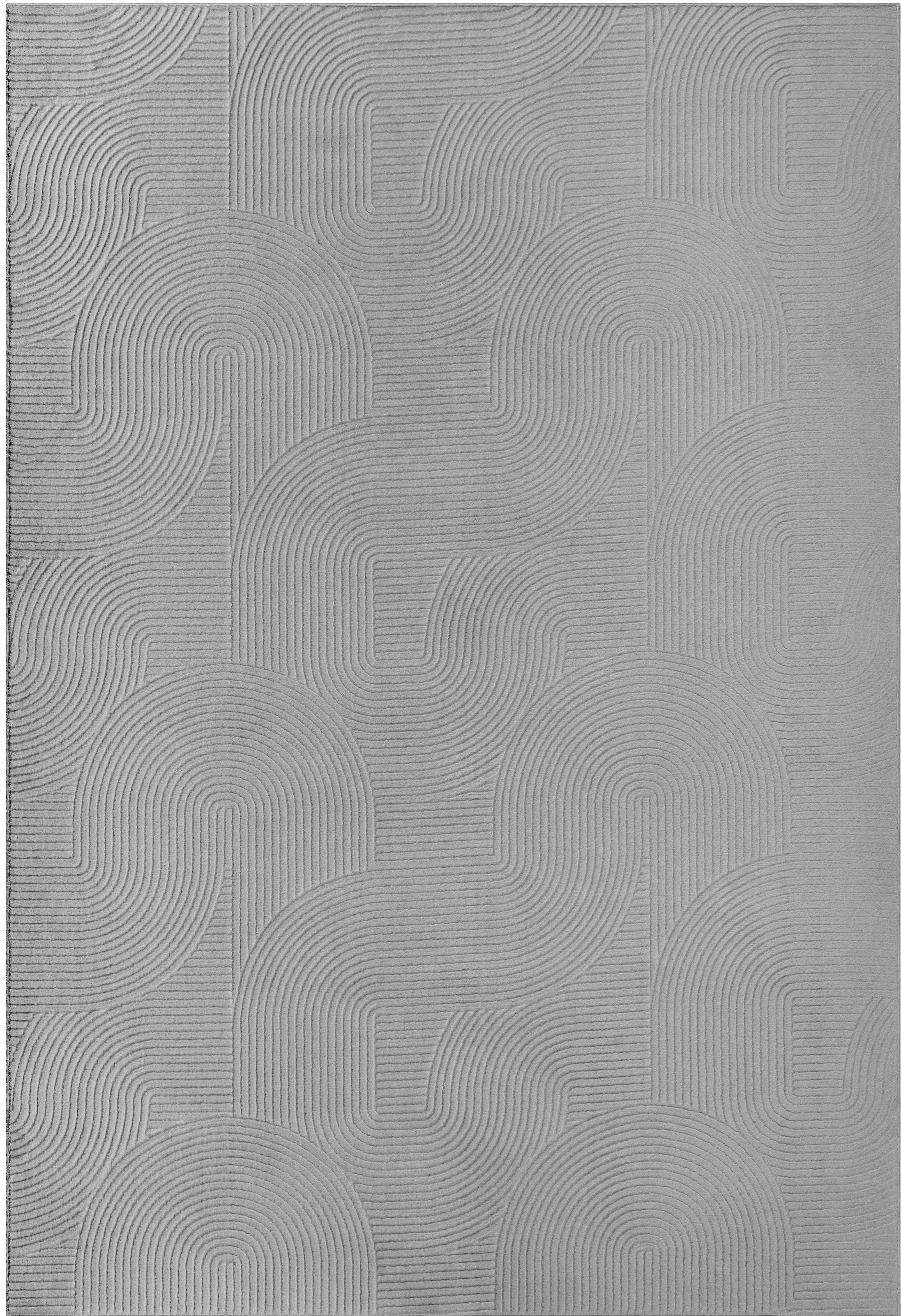 GOODproduct Tapis design »Zoelle 3D Optik/Hoch-Tief Effekt« Rectangulaire 8 mm Höhe avec dos antidérapant, agréablement doux, tapis salon design bohème
