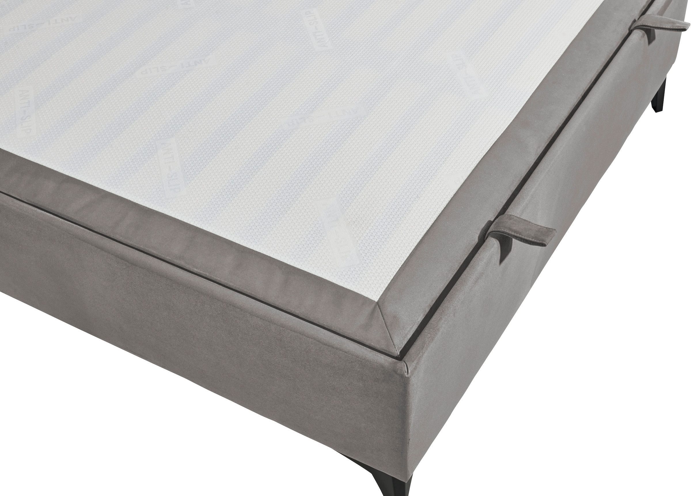 ED EXCITING DESIGN Lit de boxe »Monroe inkl. Bettkasten, erhältlich in den Breiten 120cm & 140cm« Duo-Matratze - feste Seite mit Kokosmatte