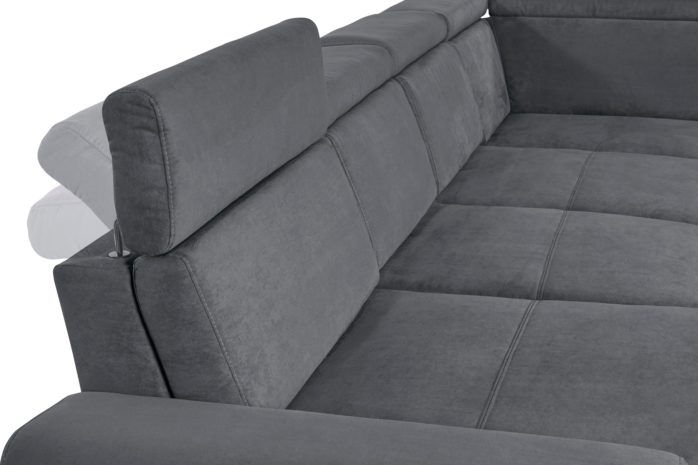 sit&more Wohnlandschaft »Gizeh U-Form« 15 cm Fusshöhe, inklusive Sitztiefenverstellung und Kopfteilverstellung