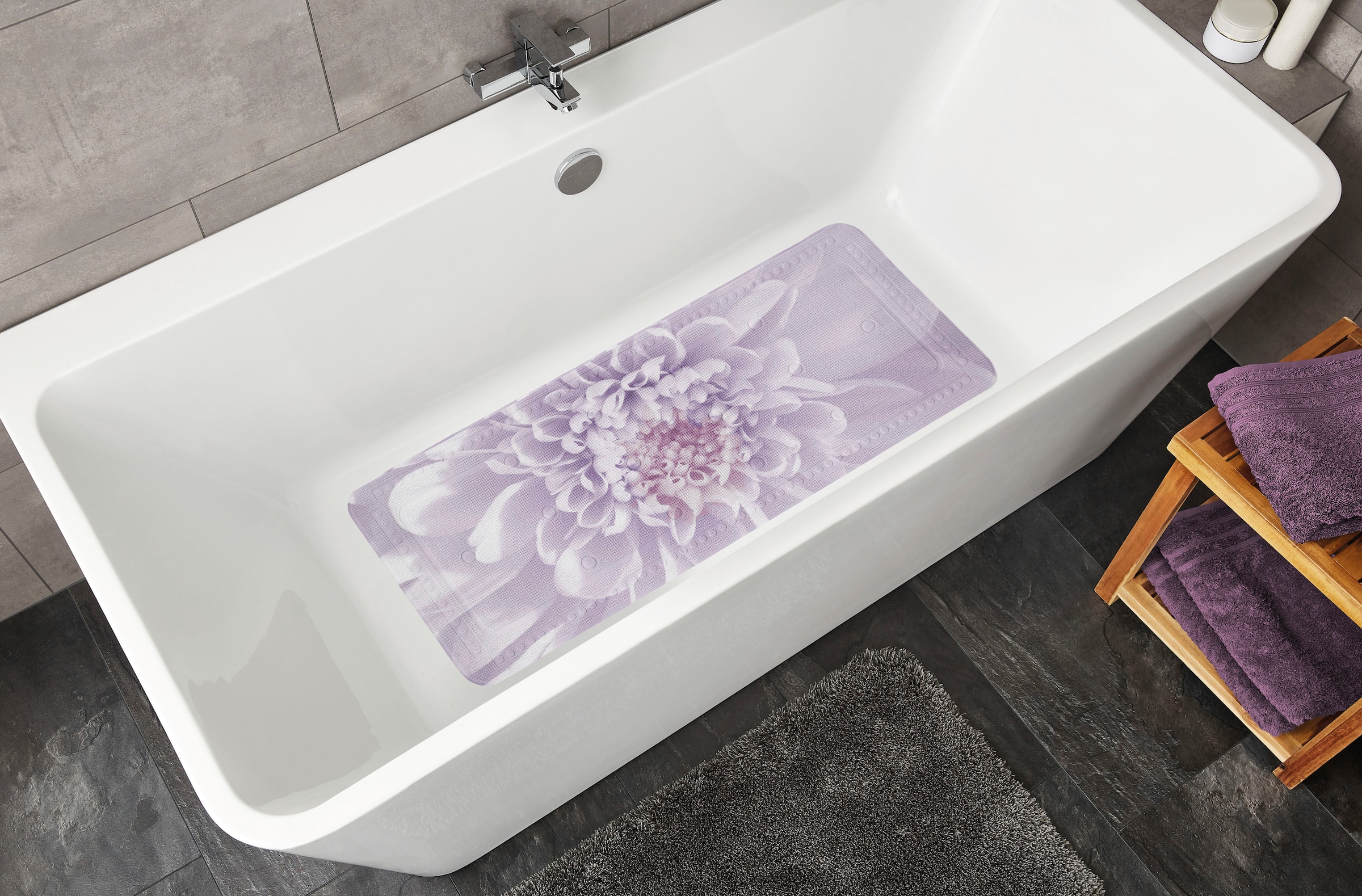 Kleine Wolke Tapis de baignoire »Dahlia«