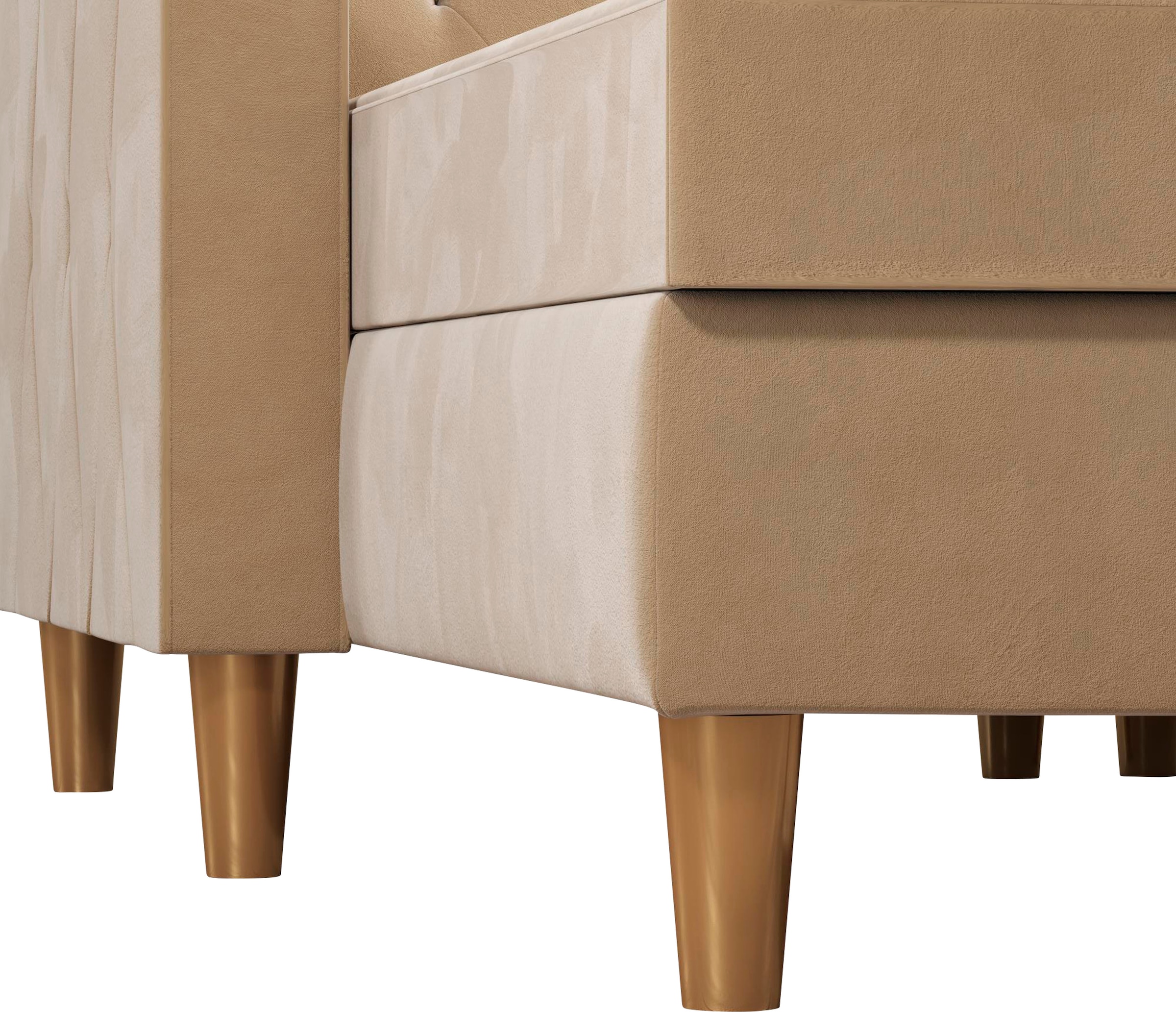 CosmoLiving by Cosmopolitan Ecksofa »Liberty, L-Form,« mit Schlafffunktion, Recamiere beidseitig montierbar, Sitzhöhe 43 cm
