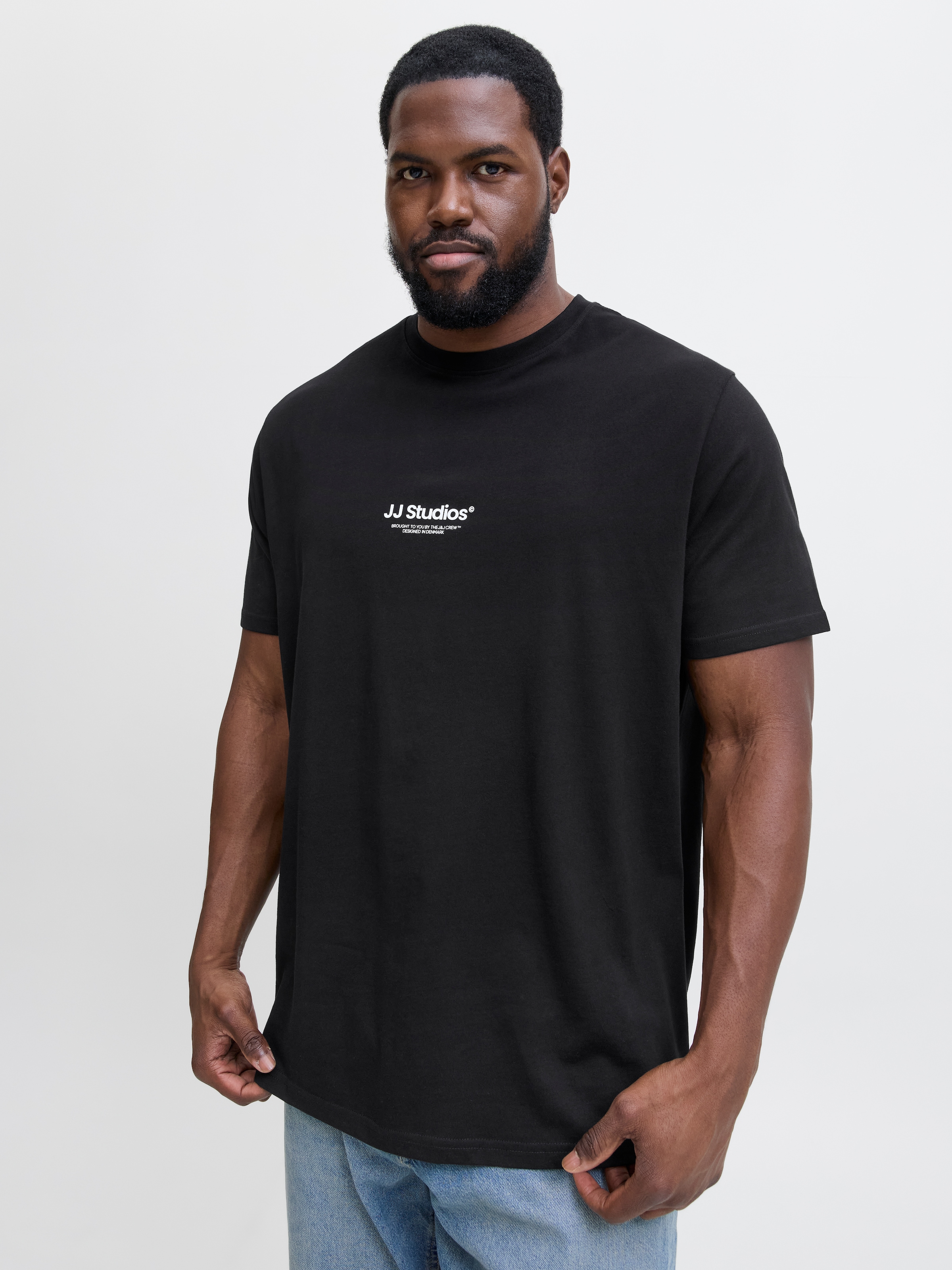 Jack & Jones PlusSize Shirt à col rond »JJESOHO TEE SS CREW NECK NOOS PLS« coton, coupe régulière