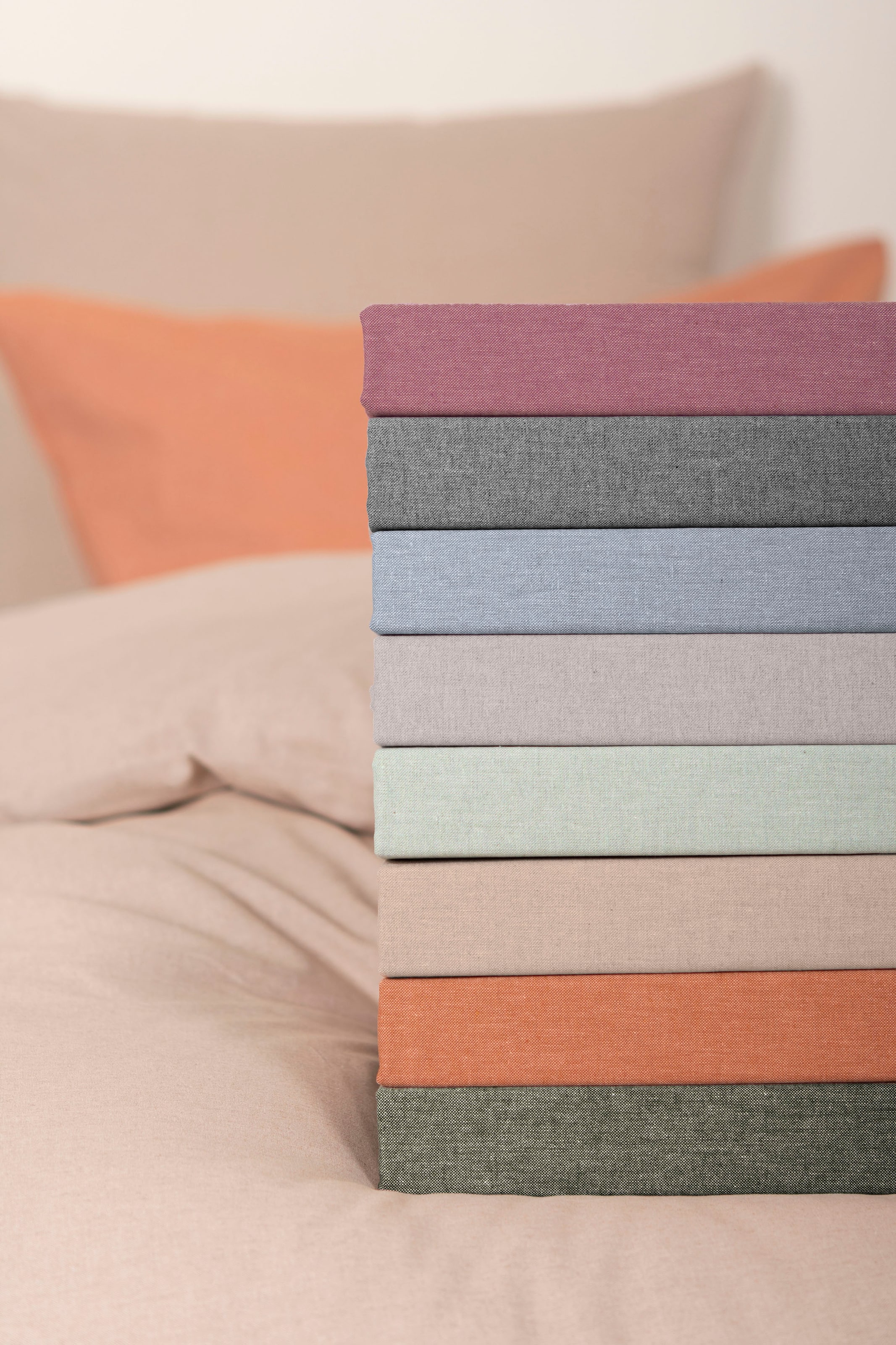 SETEX Bettwäsche »Chambray« 2 Stk. tlg. in diversen Uni-Tönen