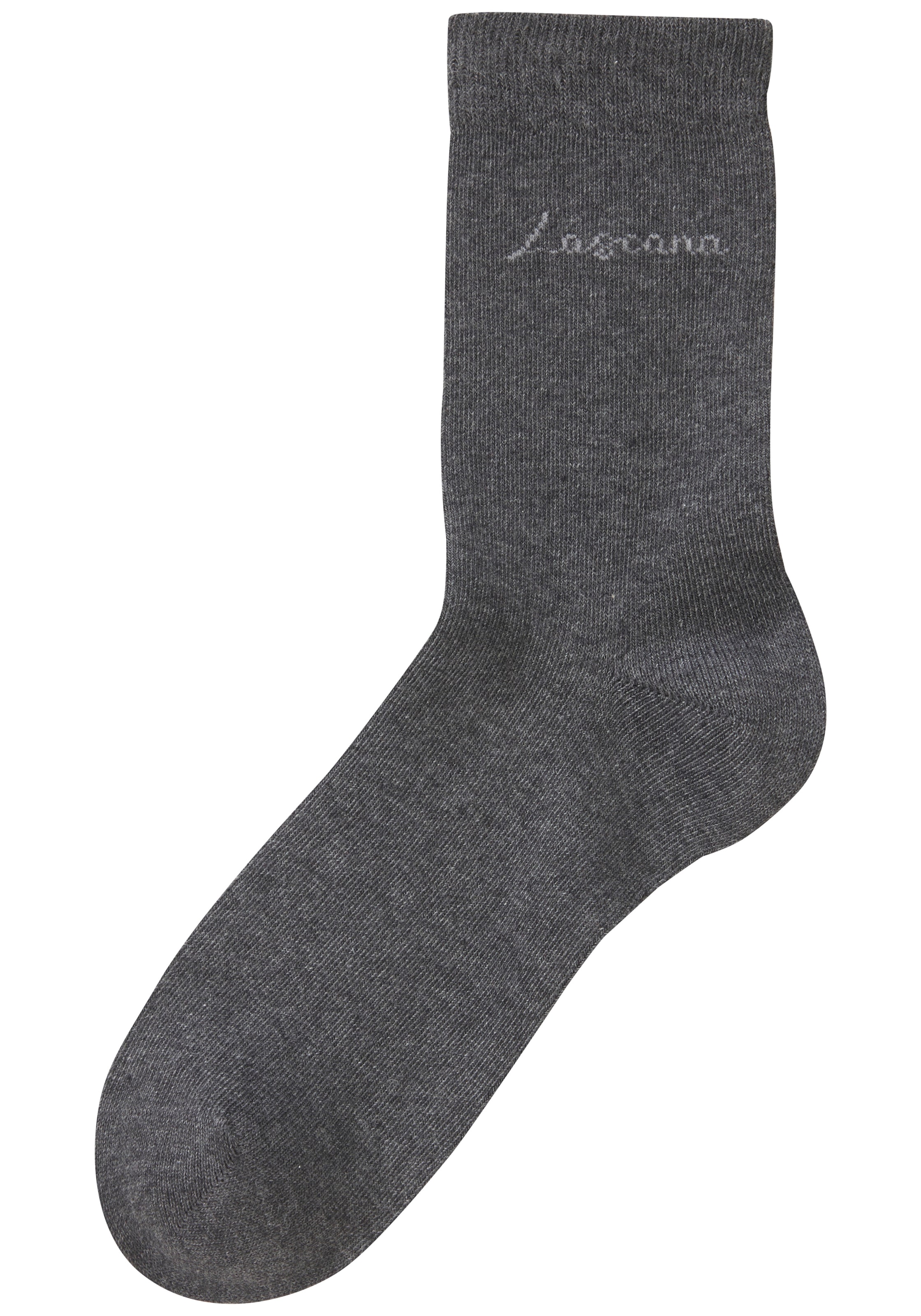 LASCANA Chaussettes basiques »für Damen mit eingestricktem Markenlogo« Boîte, 7 cuis tlg. dans une jolie boîte cadeau