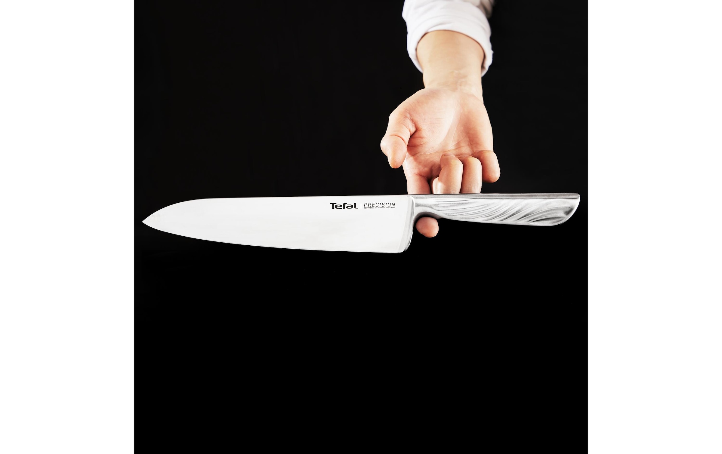 Tefal Sets de couteaux »Precision für perfekte Schnitte bei jeder Zutat« hohe Schnittpräzision, langlebig, ergonomischer Griff, Wellenmuster