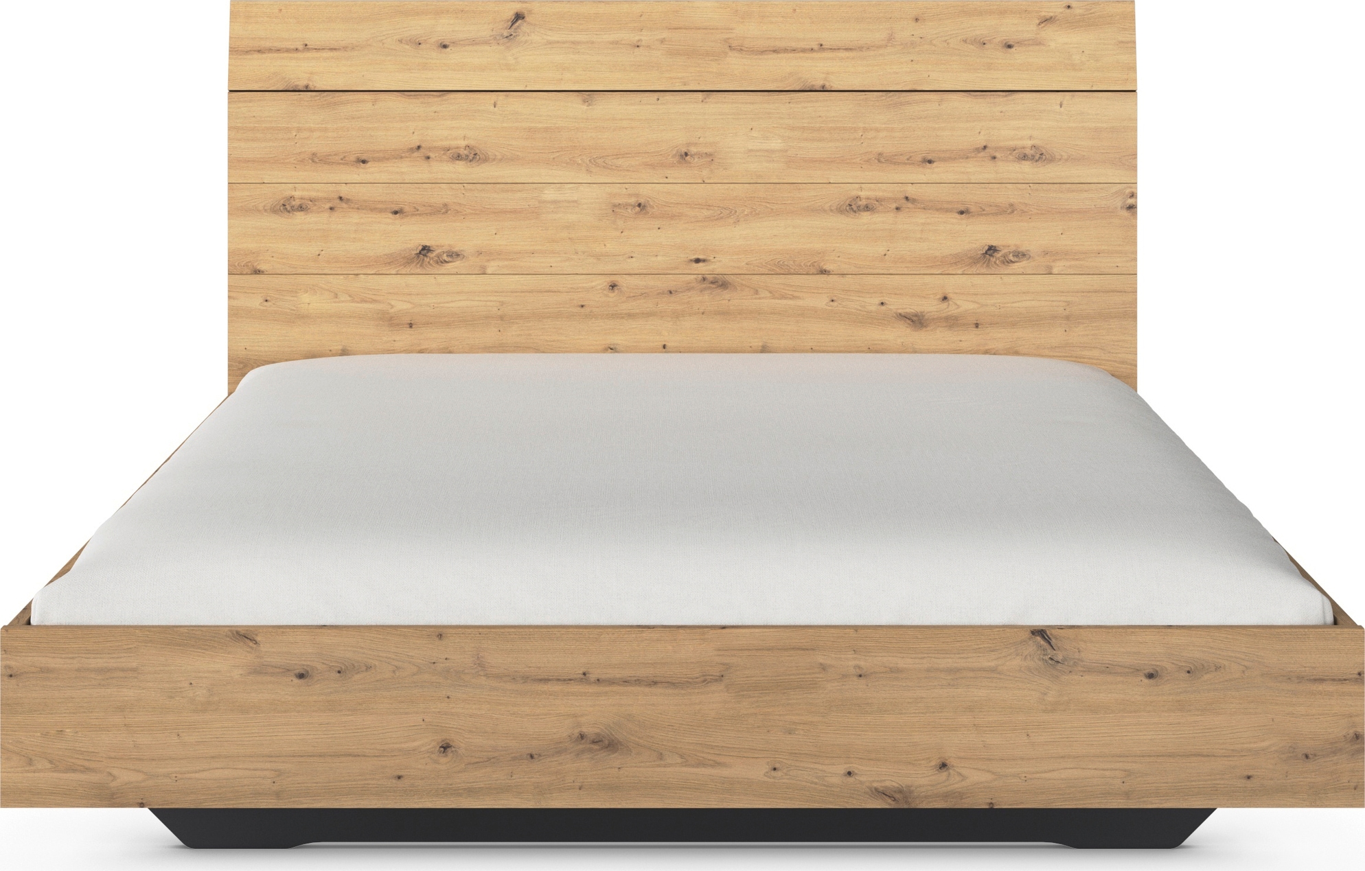 GOODproduct Lit futon »Bett Doppelbett Holzbett AGORDO« 180x200 cm,  avec dossier haut et effet flottant FABRIQUÉ EN ALLEMAGNE