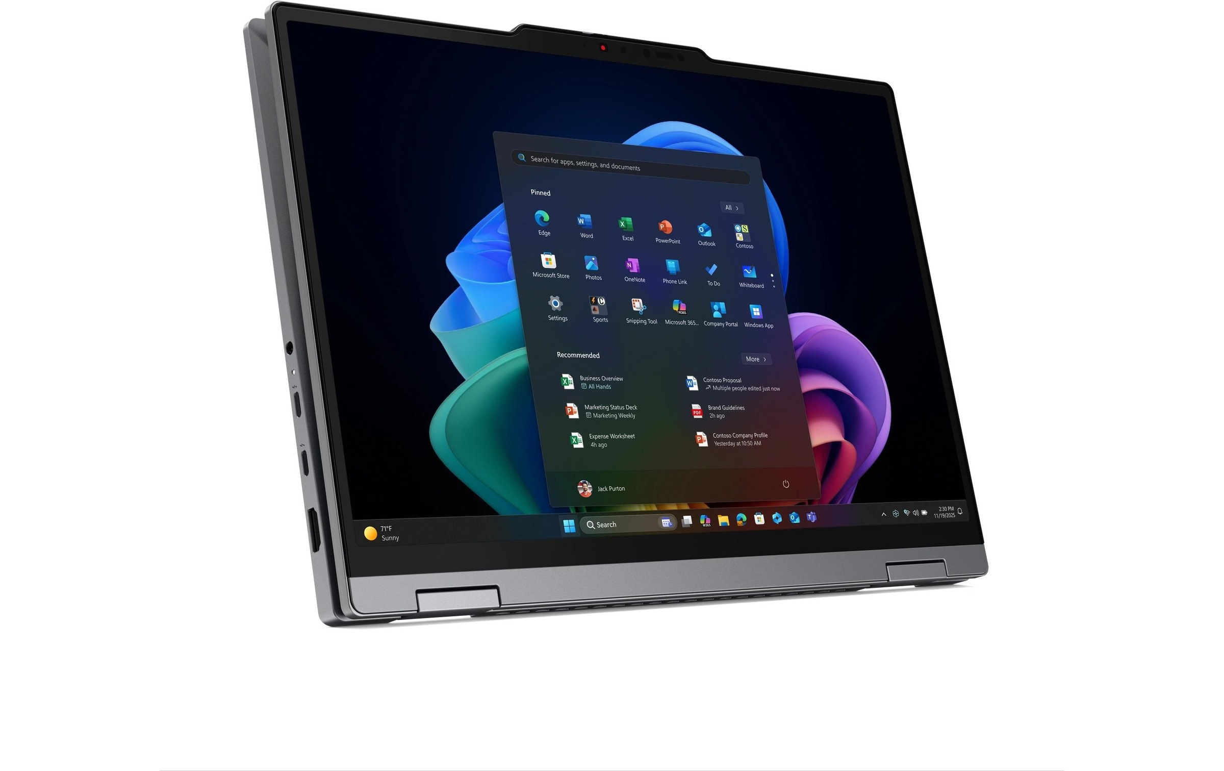 Lenovo Ordinateur portable professionnel »ThinkPad X1 2-in-1 Gen 11 Aura Edition Copilot+ PC« / 14 ″ Intel Core Ultra 5 NPU intégrée (Neural Processing Unit)