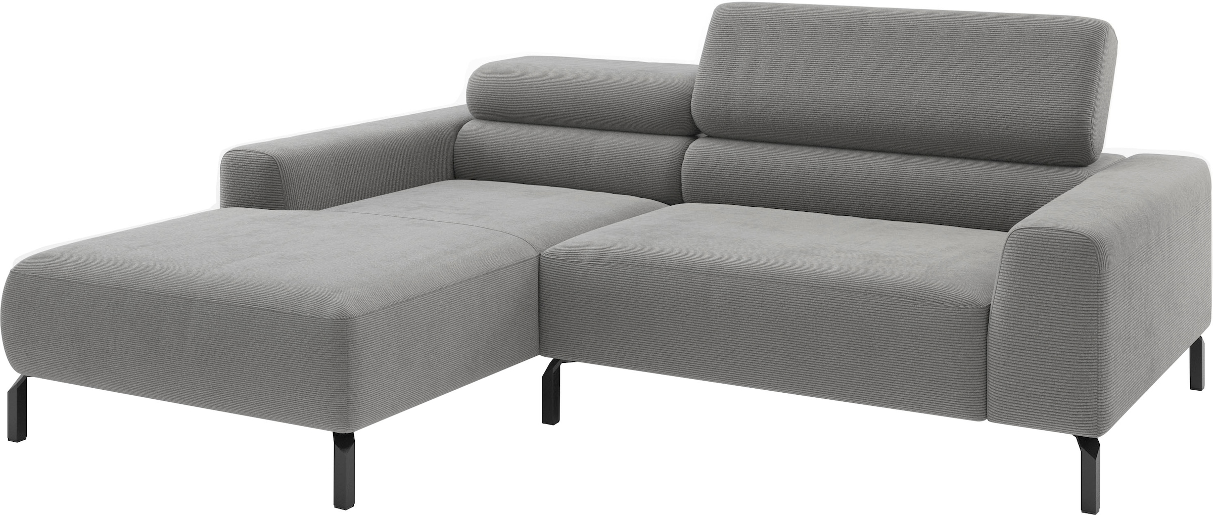 Home affaire Canapé d'angle »Ecksofa, L-Form,  incl. Kopfteilverstellung, Breite 223 cm« réglage électrique de la profondeur d'assise en option