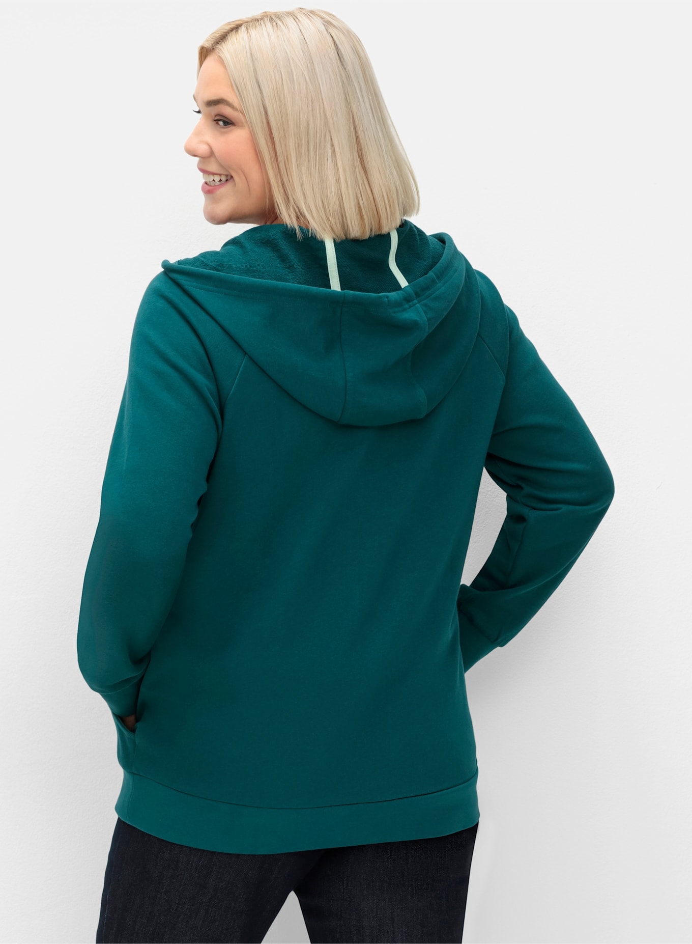 Sheego Shirtjacke »Kapuzensweatjacke« 1 Stk. tlg.