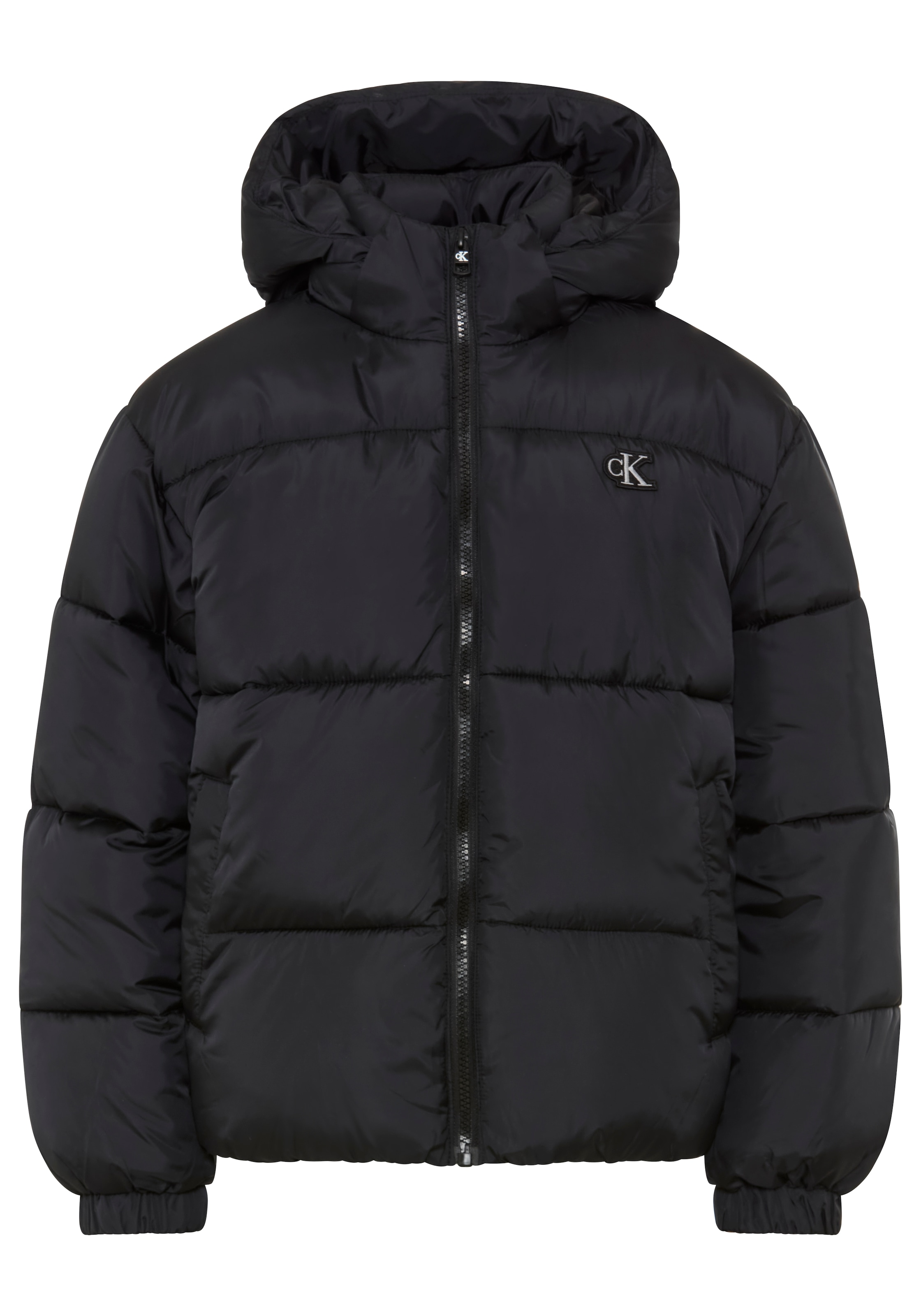 Calvin Klein Jeans Veste matelassée mit Kapuze abnehmbare Kapuze, Regular Fit, Logostickerei