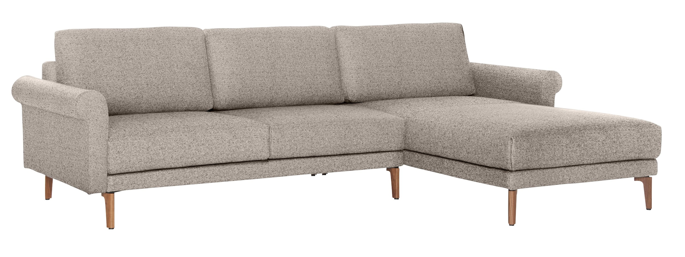 Creation BY ROLF BENZ Canapé d'angle »CR.450, Designecksofa, Polsterecke, L-Form, 282/178 cm (B/T)« accoudoir arrondi escargot, style maison de campagne moderne, cuir ou chenille