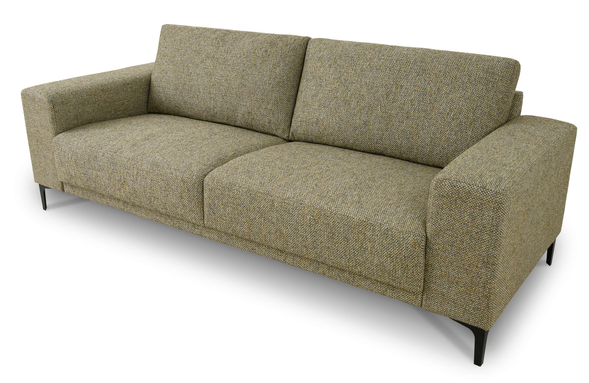 GOODproduct 3-places »Xander« Breite 224 cm, Soft-Touch Chenille, Webstoff, schwarze Metallfüsse
