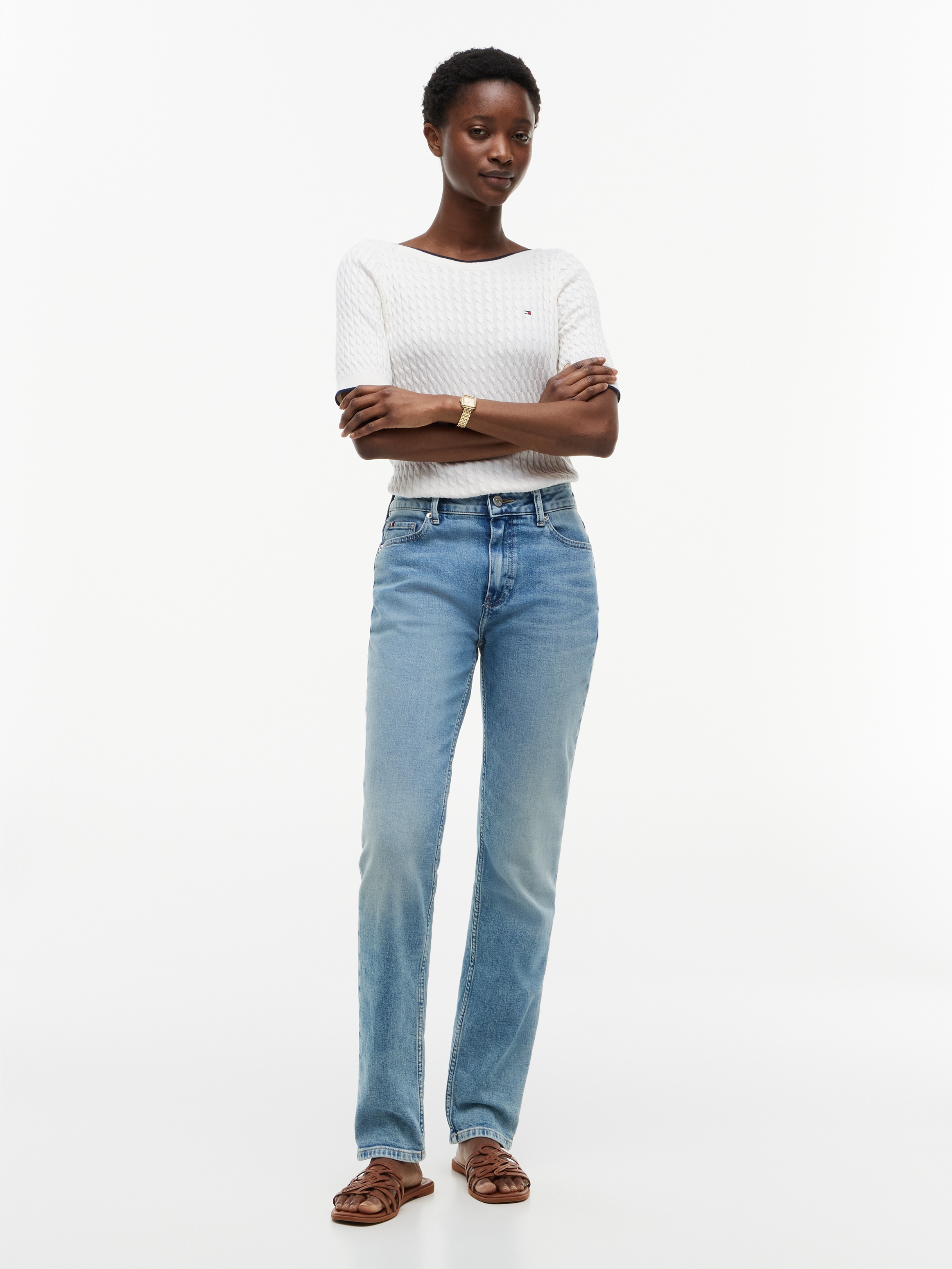 Tommy Hilfiger Jeans slim »SLIM NEW DOREEN LIGHT RW« Mélange de coton, coupe slim