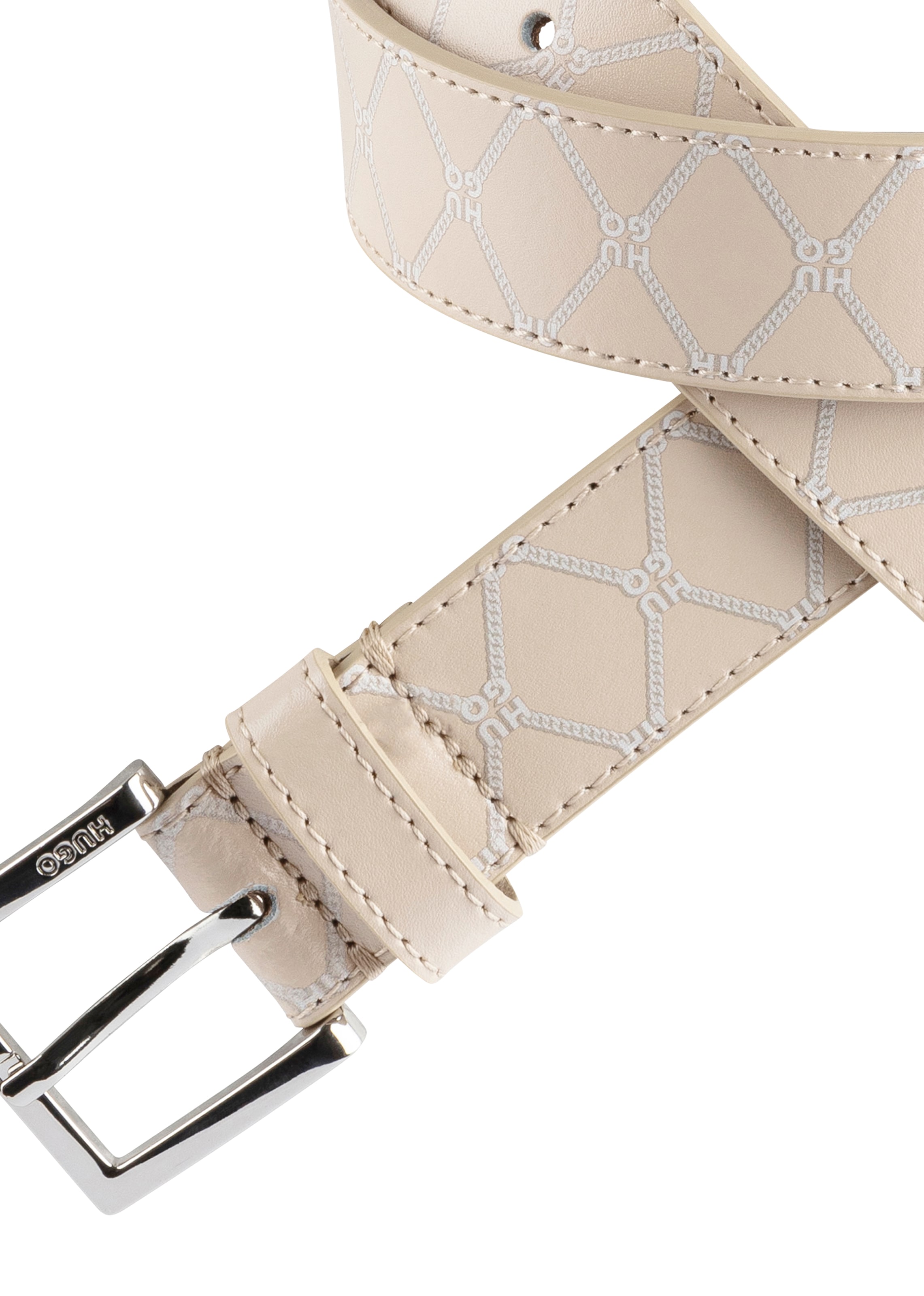 HUGO Ceinture en cuir »Amelia-Ch-Dig Sz30« mit Kettendruck