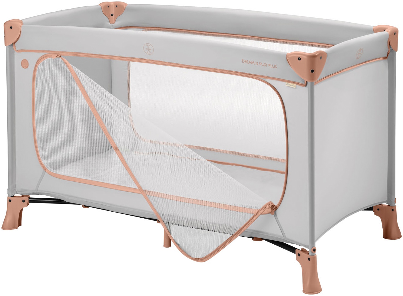 Hauck Baby-Reisebett »Dream N Play Plus, Dusty Cork« Vorderausstieg