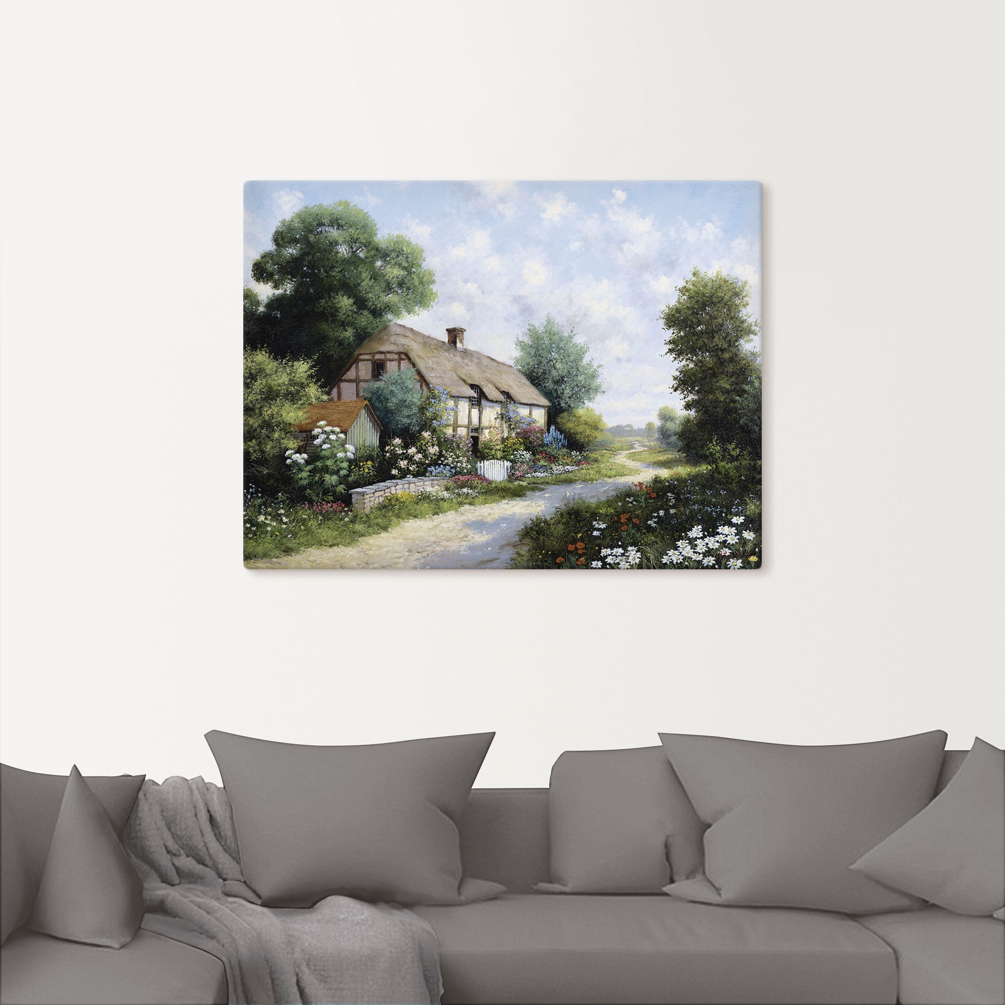 Artland Tableau sur toile »Das Landhaus« 1 cuis tlg. auf Holzrahmen gespannt