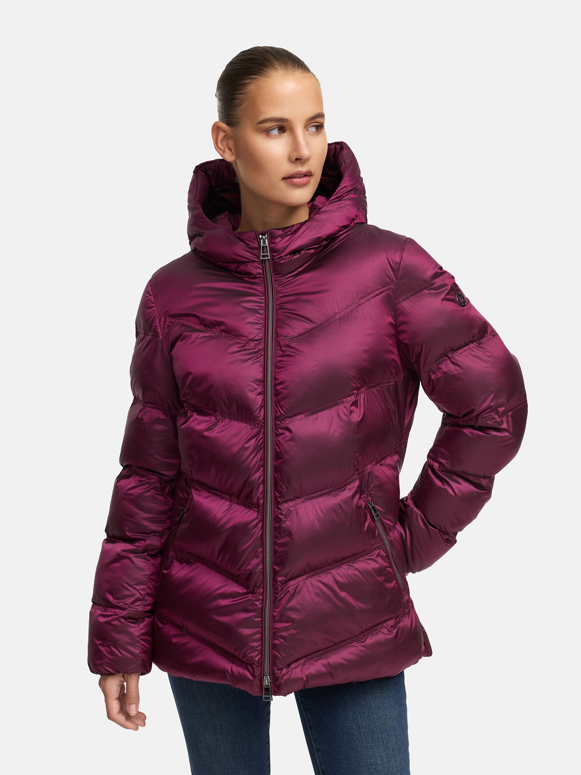 MANISA Veste matelassée mit Kapuze mit Stehkragen, Kapuze und elastischem Ärmelsaum