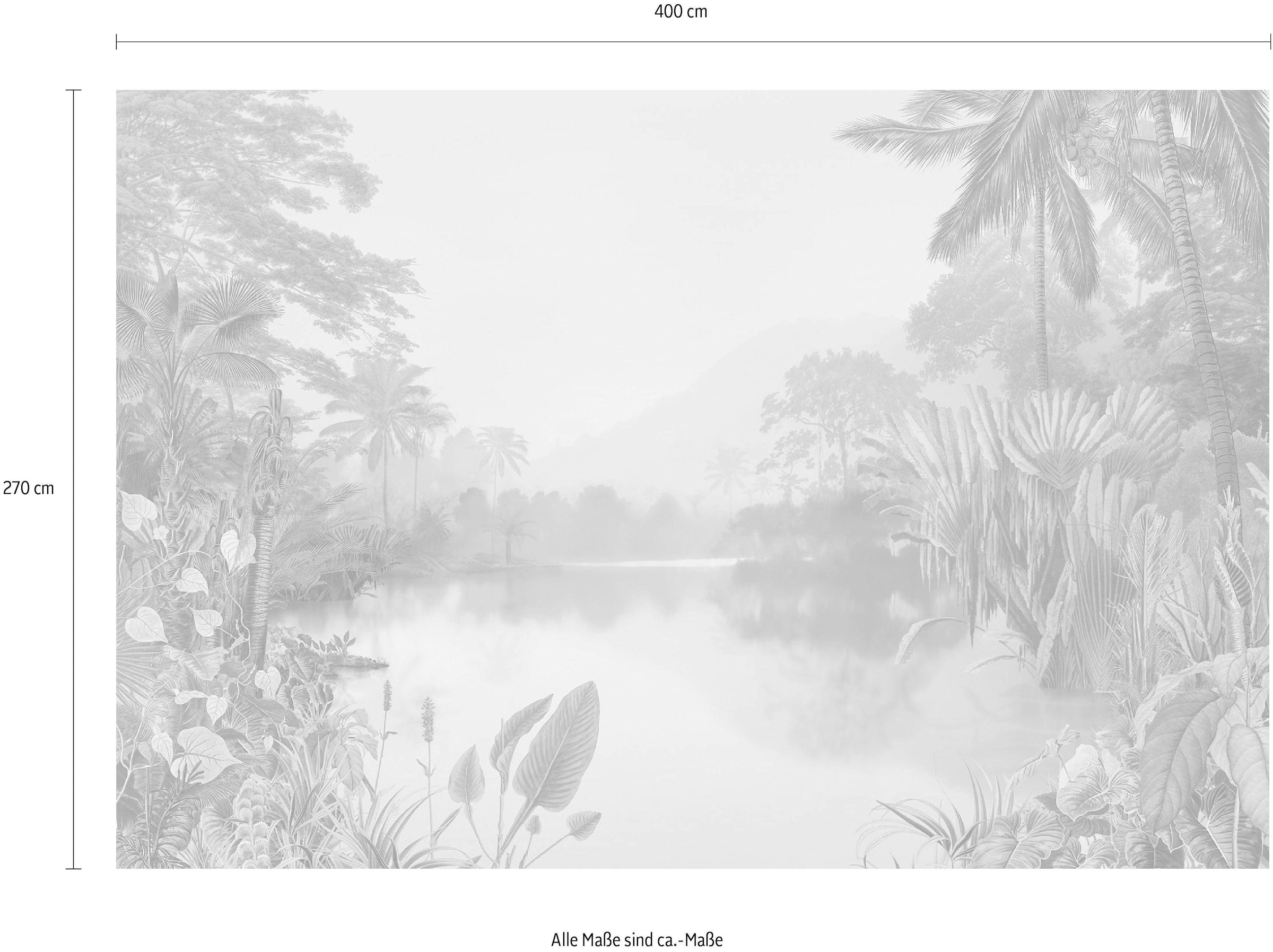 Komar Papier peint intissé »Digitaldruck Vlies -  Lac Tropical - Grösse 400 x 270 cm« imprimé Wohnzimmer, Schlafzimmer