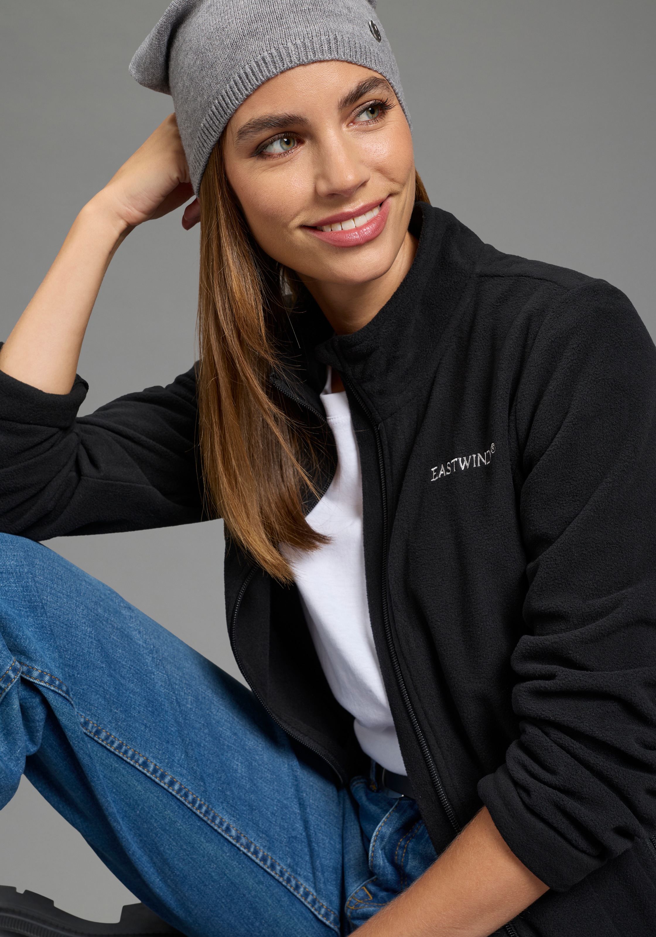 Eastwind Veste polaire sans capuche pour les jours froids, 100% polyester, style sportif