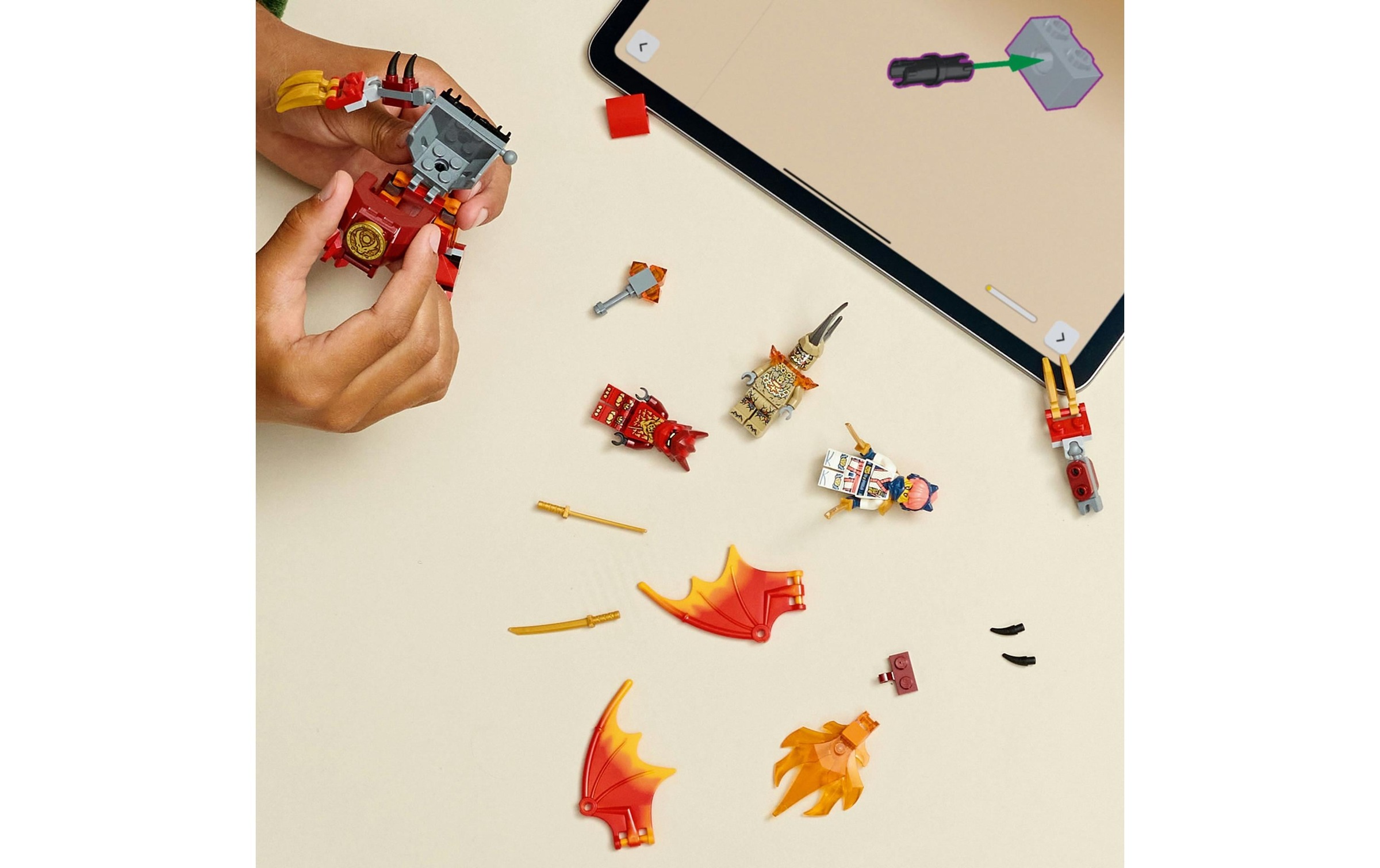   Pions de construction »Ninjago Kais Drachen-Mech Battle Set 71851« Kategorie: Fantasy-Welt