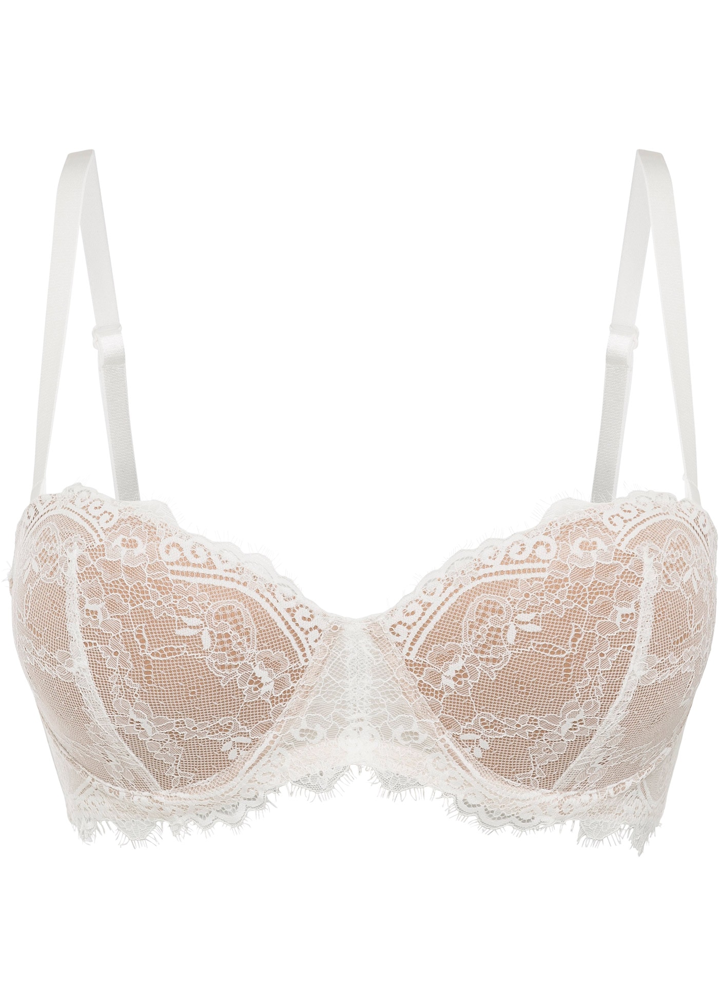 bonprix Soutien-gorge Multiway mit abnehmbaren Trägern, Balconette-Schnitt, zarte Spitze