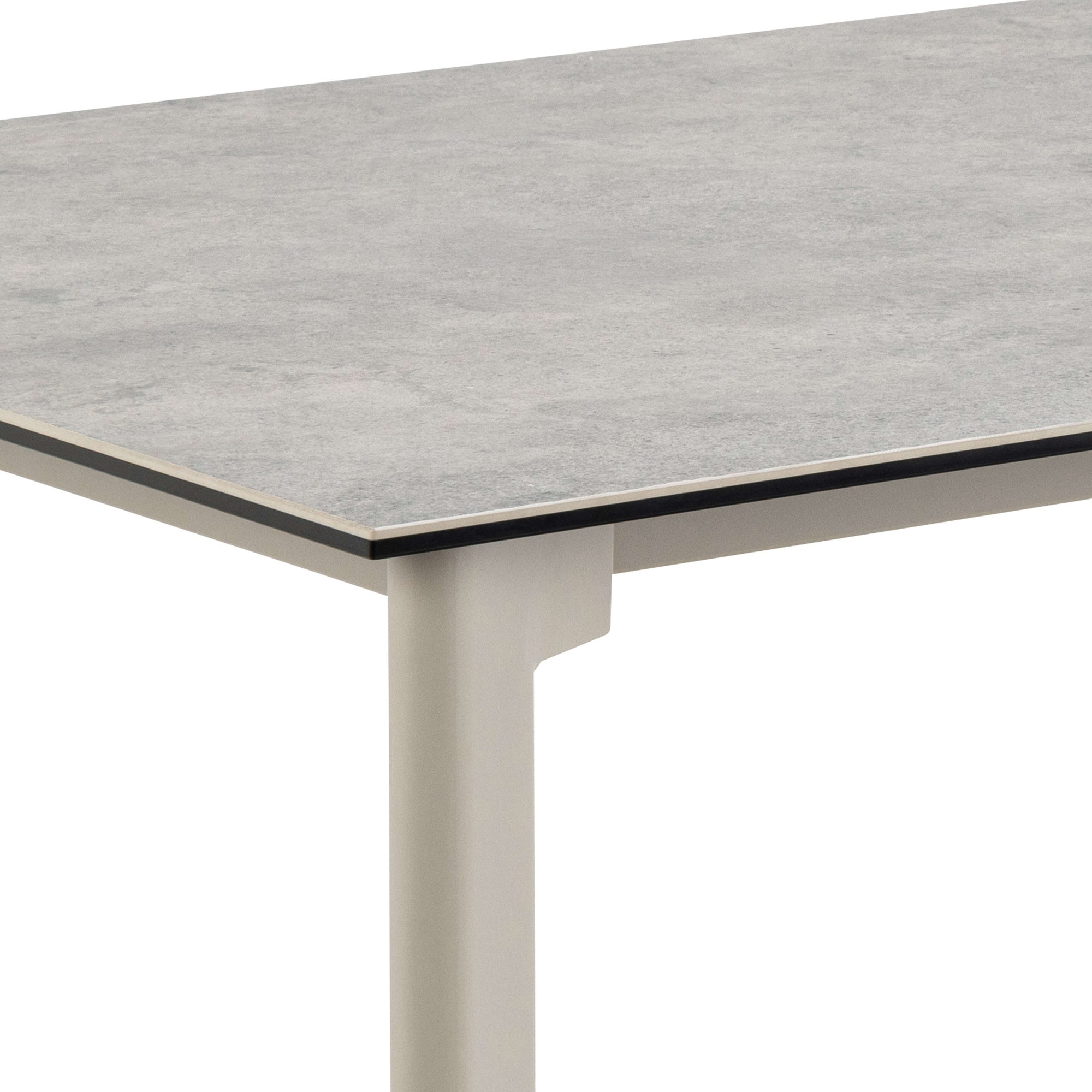 ACTONA GROUP Table de salle à manger »Palermo« table à manger, plateau gris Anista rugueux céramique, 160x90x75cm