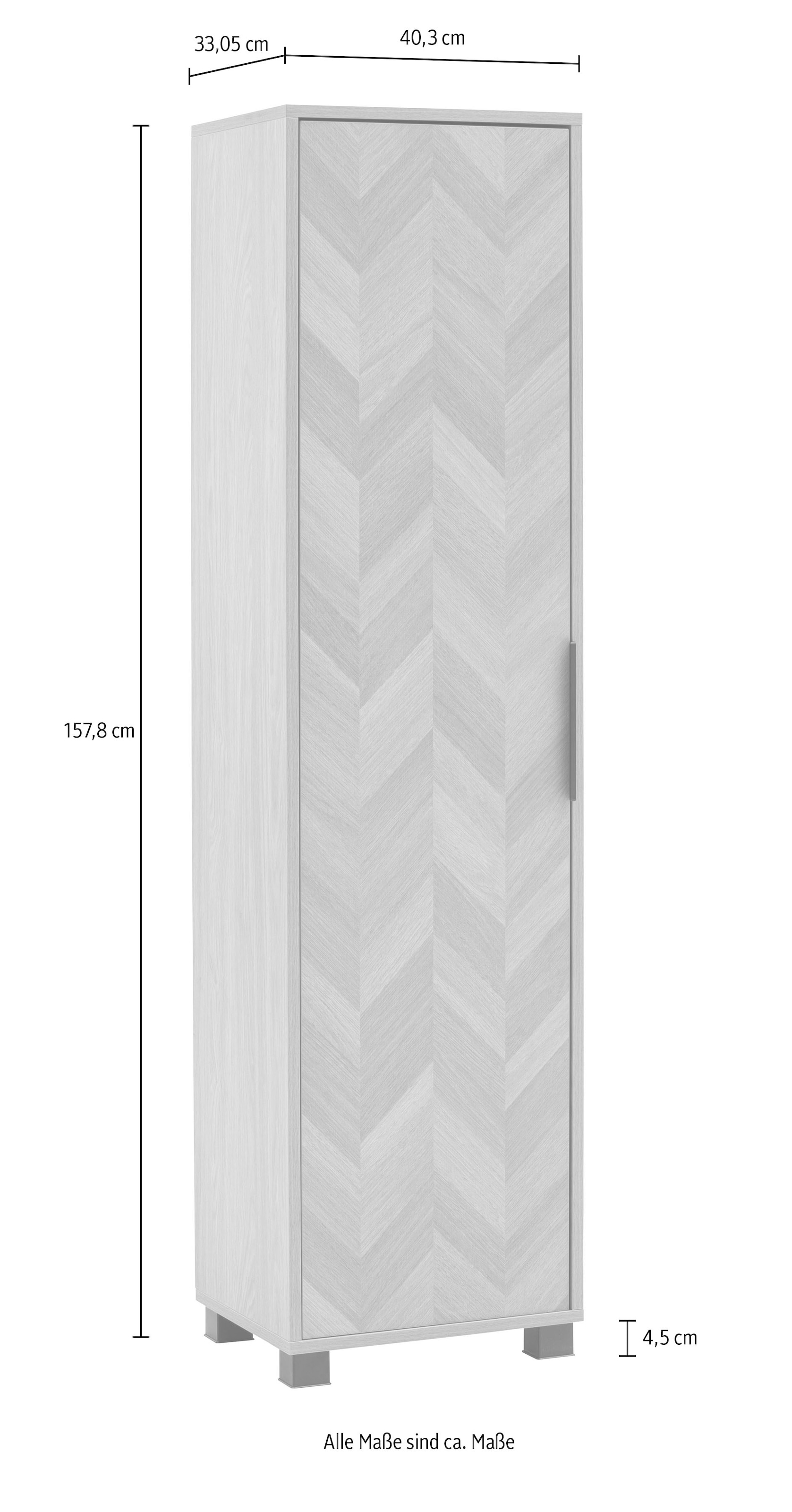 Schildmeyer Armoire haute »Piazza, Breite 40,3 cm, fühlbare Holzstruktur« 1 cuis tlg. Made in Germany