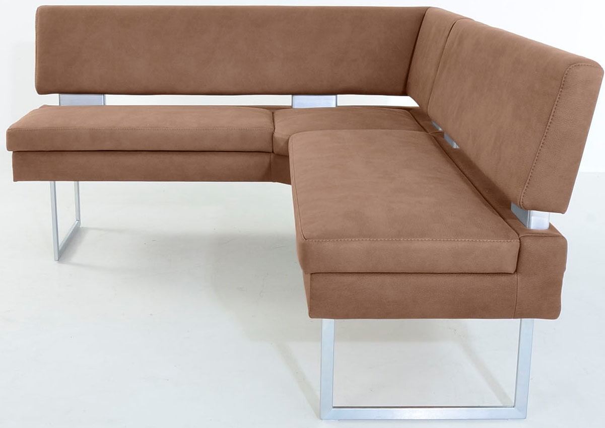 K+W Komfort & Wohnen Banc d'angle jambe longue à gauche ou à droite, avec entretoise décorative