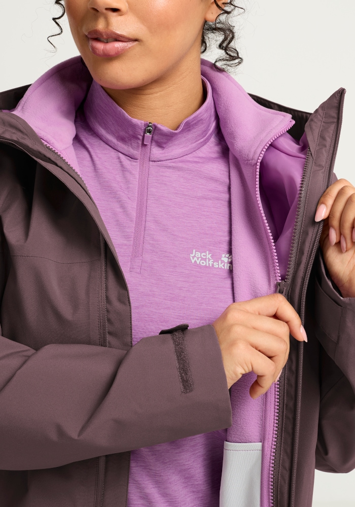 Jack Wolfskin 3-in-1-Funktionsjacke »MOONRISE 2 3IN1 JKT W« 3-in-1-Funktionsjacke, für Wandern und andere Outdoor-Aktivitäten