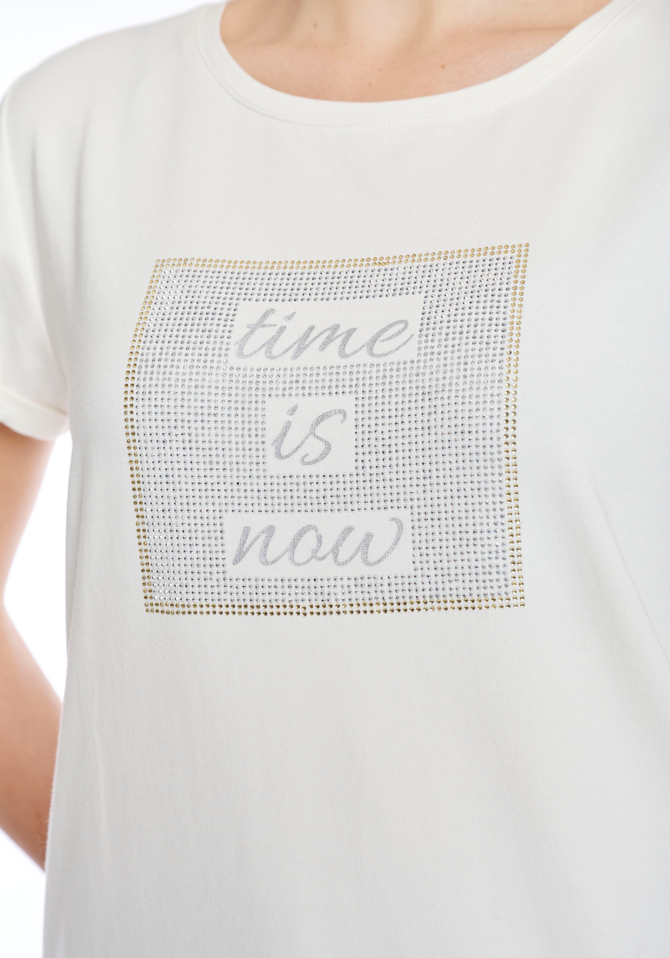 ZABAIONE T-Shirt »Au44tumn«, mit Glitzernieten
