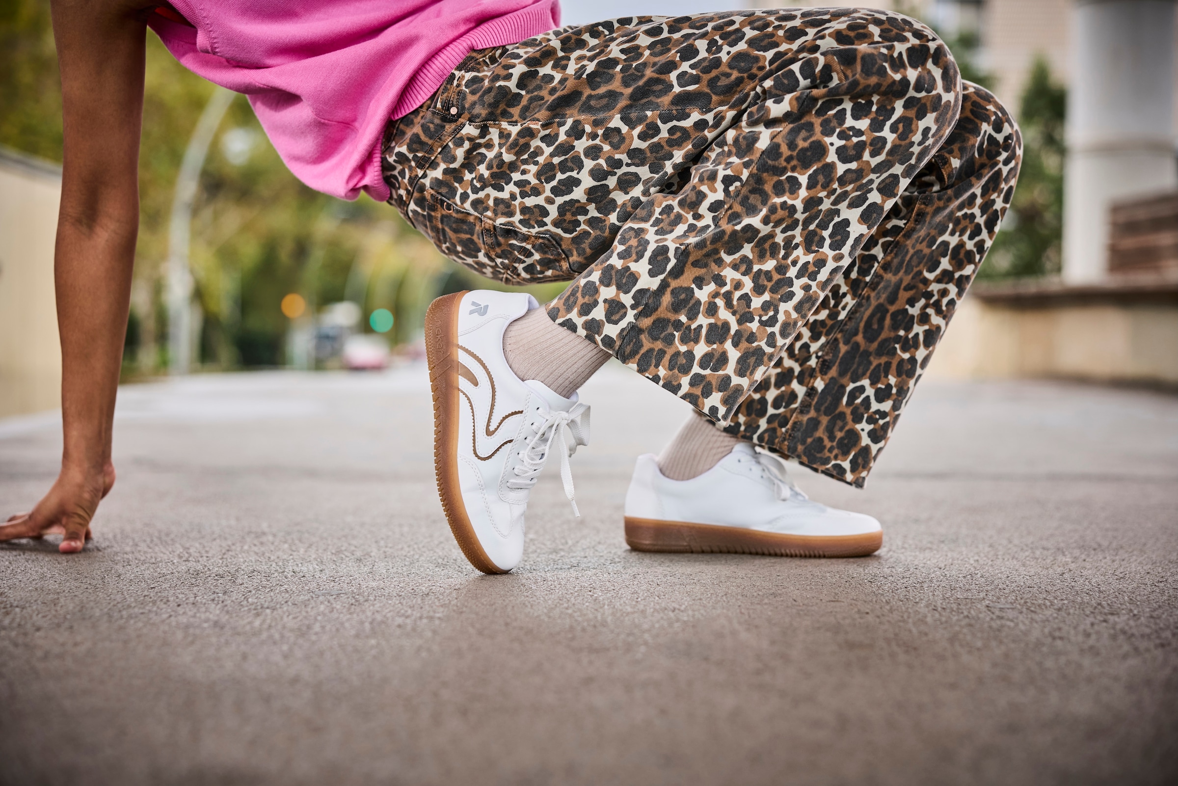 RIEKER Sport Baskets à plateforme  , Freizeitschuh, Halbschuh, Schnürschuh in veganer Verarbeitung