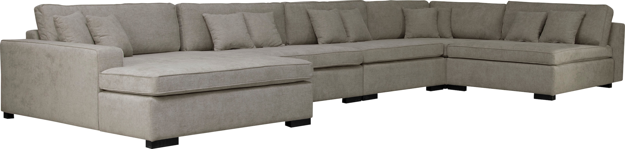 Home affaire Wohnlandschaft »Skara XXL U-Form« Lounge-Sofa XXL mit Federkern-Polsterung, in vielen Bezugsvarianten