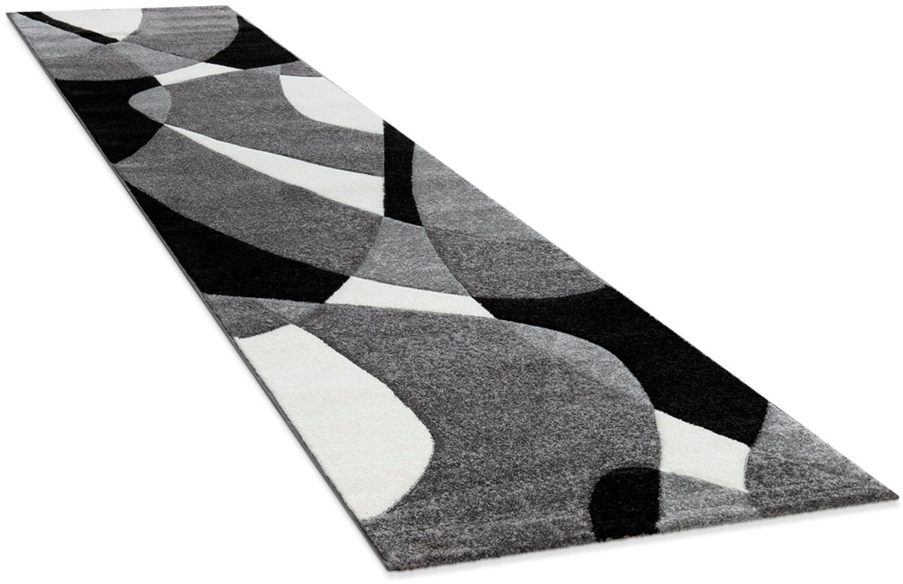 Paco Home Chemin de table »Diamond 664« Rectangulaire 18 mm Höhe Teppich-Läufer, Kurzflor, 3D-Design, modernes geometrisches Muster