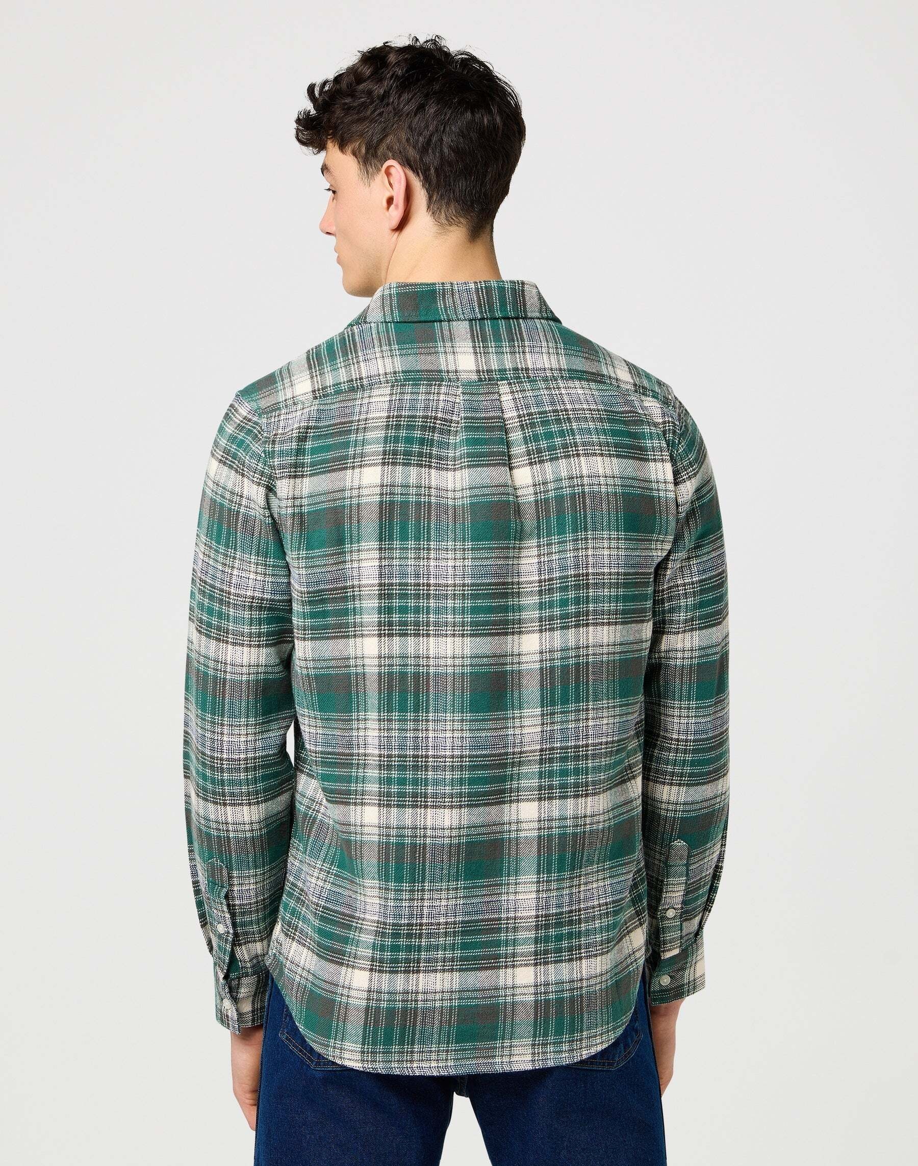 Wrangler Chemise à manches longues »WRANGLER Langarmhemd Brushed 1 Pkt Shirt«