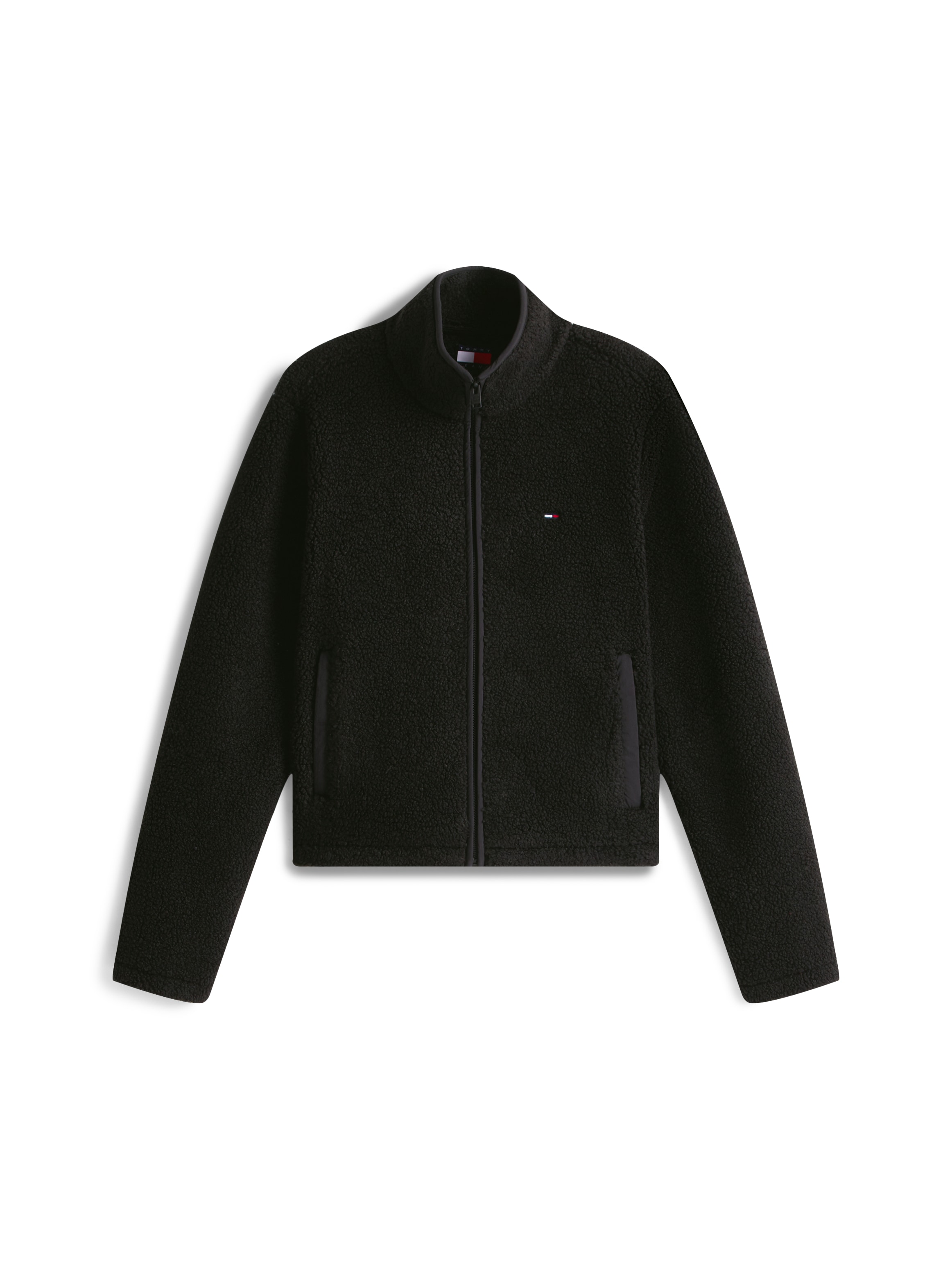 Tommy Jeans Sweatjacke »TJW REG SH S-FLAG TEDDY ZIP THRU« Kunstfaser, regular fit