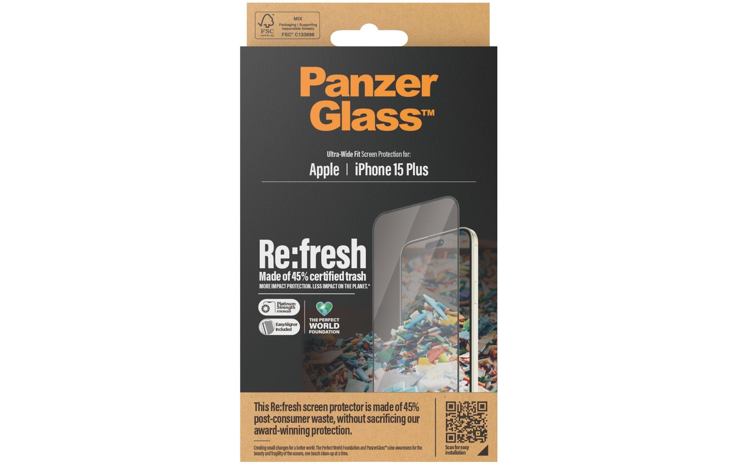 PanzerGlass Displayschutzglas »Refresh iPhone 15 Plus« für iPhone 15 Plus 1 Stk. tlg.