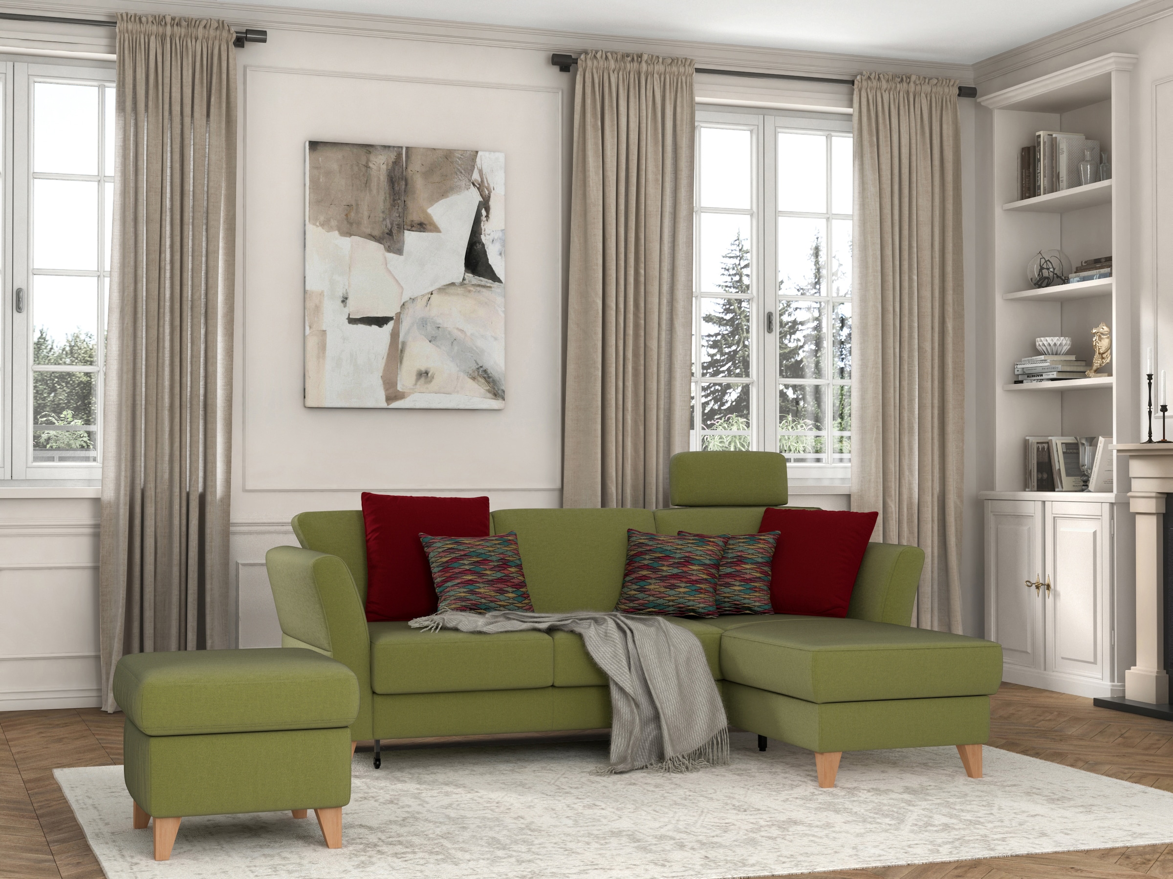 sit&more Tabouret de rangement »Visby« Stauraum, auch erhältlich mit Wasser zu reinigendem "Soft clean" Bezug