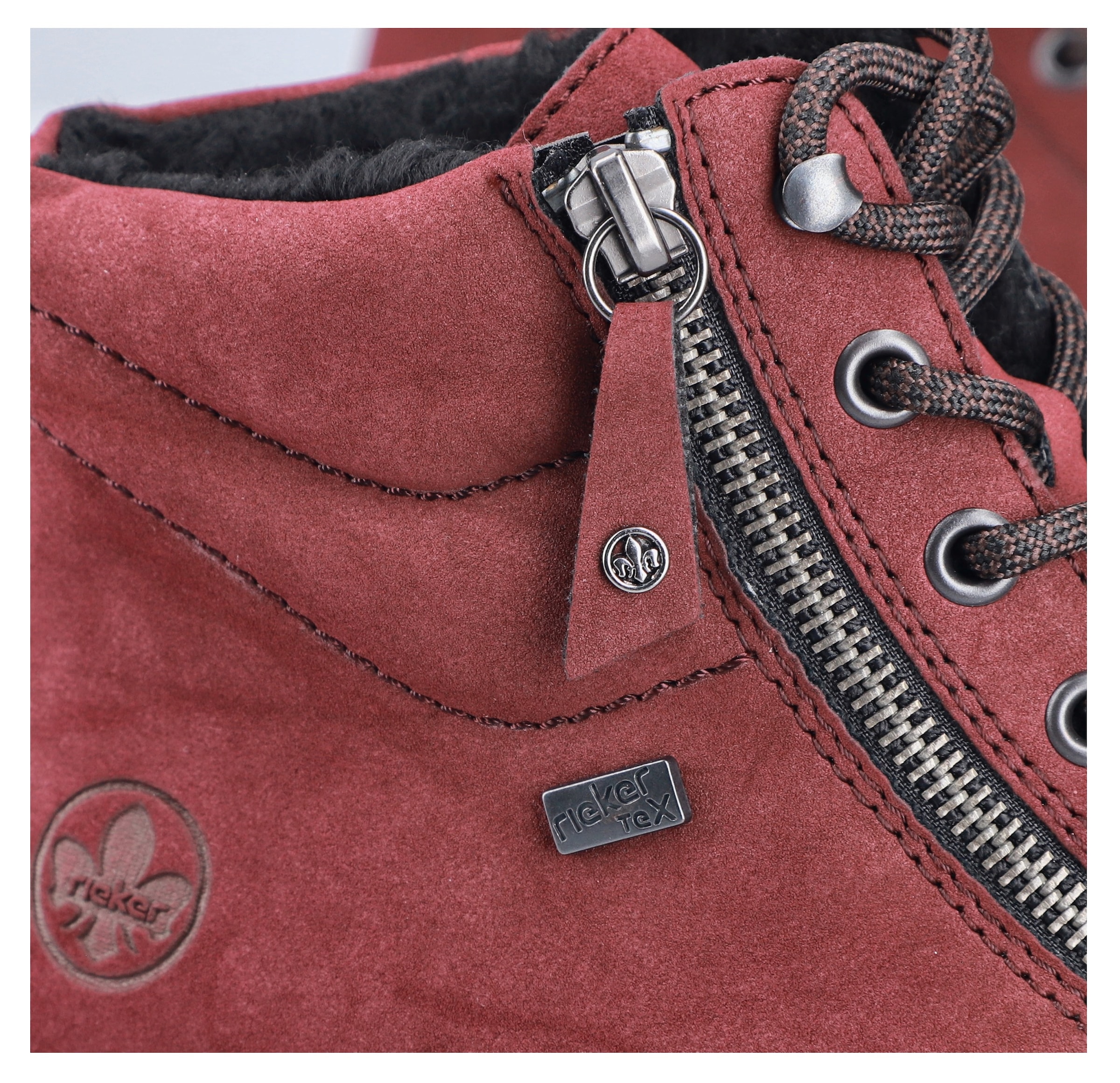 Rieker Bottes d'hiver  bottine à plateau, boots à lacets avec doublure chaude et équipement TEX