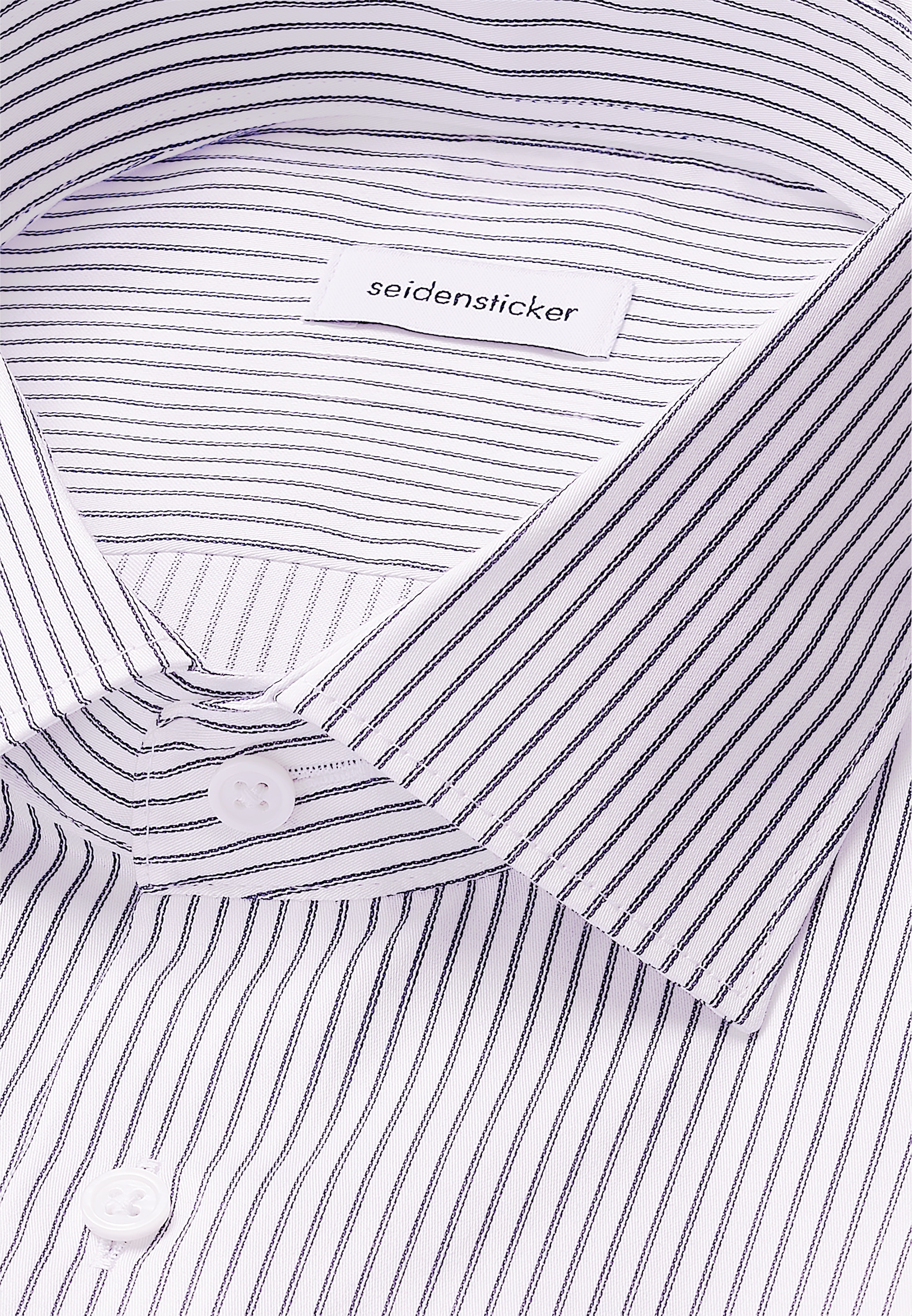 seidensticker Chemise d'affaires »Schwarze Rose« Slim 1/1 Kentkragen Gestreift