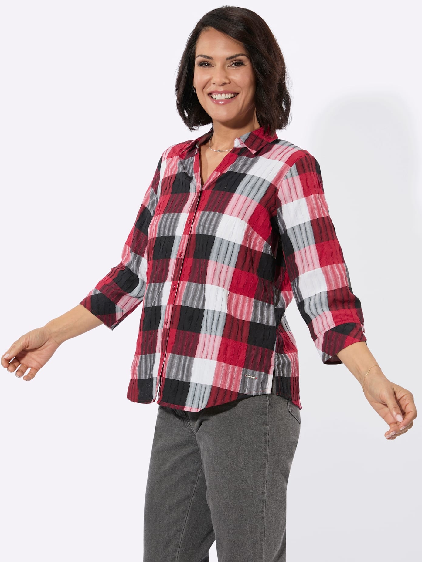 Casual Looks Blouse à carreaux