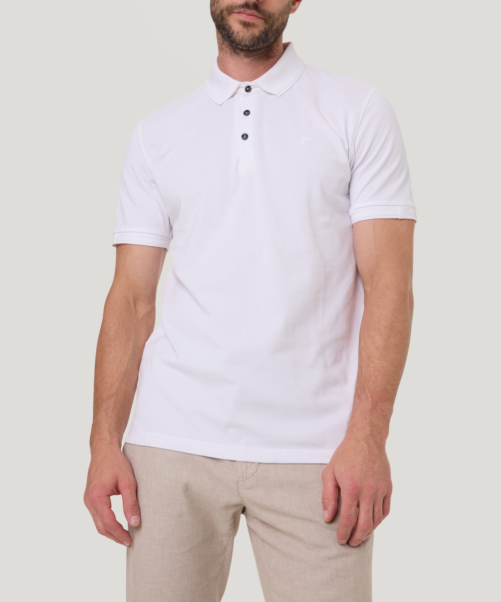 Pioneer Authentic Jeans Poloshirt mit Logostickerei