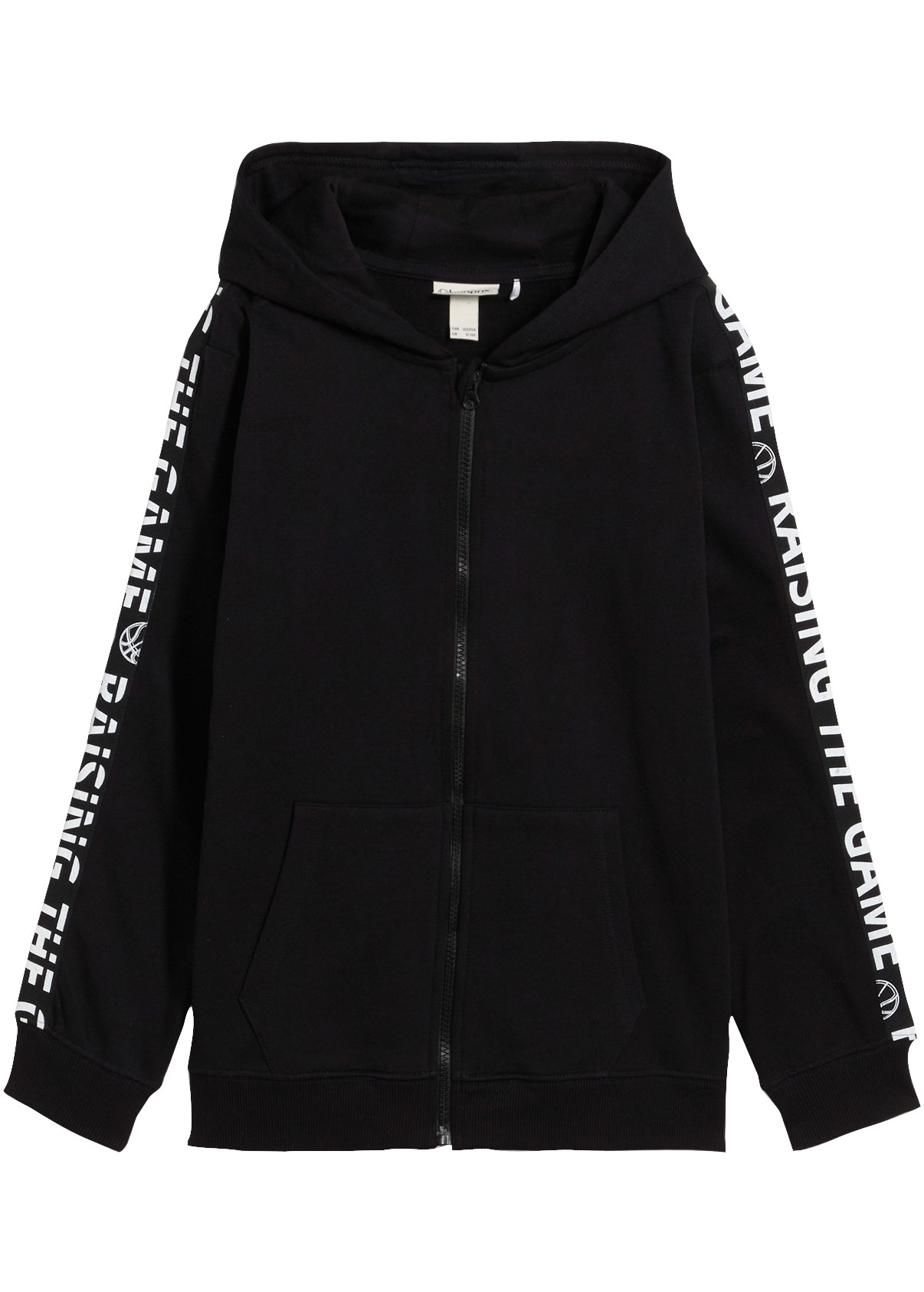 bonprix Sweat à capuche für Jungen, aus Baumwolle, lockere Passform, mit Stehkragen