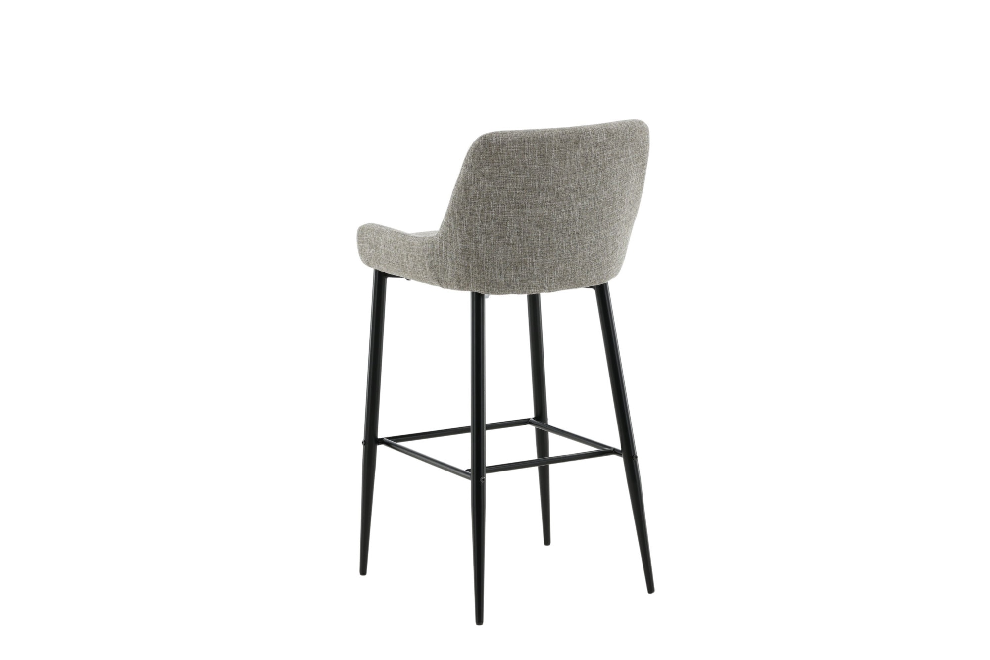Venture Home Tabouret de bar »Plaza, 2er-Set Barhocker in beigem Leinen, schwarze Beine, 150 kg« Ensemble, 2 cuis tlg. Tabouret de bar, revêtement en tissu, pieds en métal, repose-pieds, accueillant