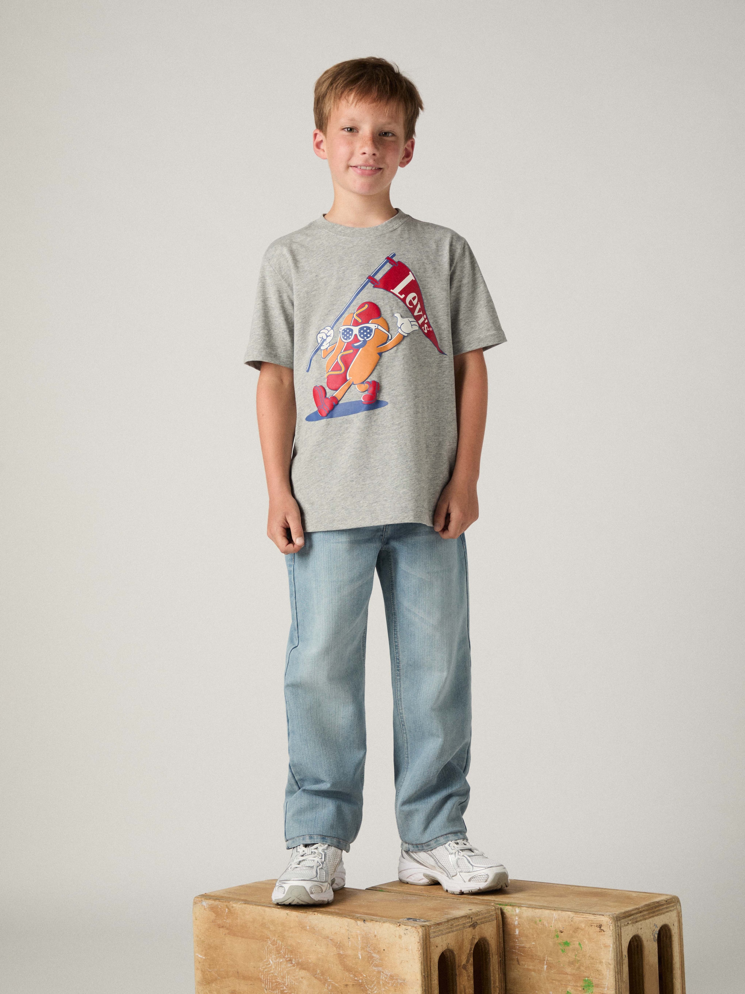 Levi's® Kids T-Shirt »LVB PARADING HOT DOG TEE« for Boys, mit Logoprint, meliert