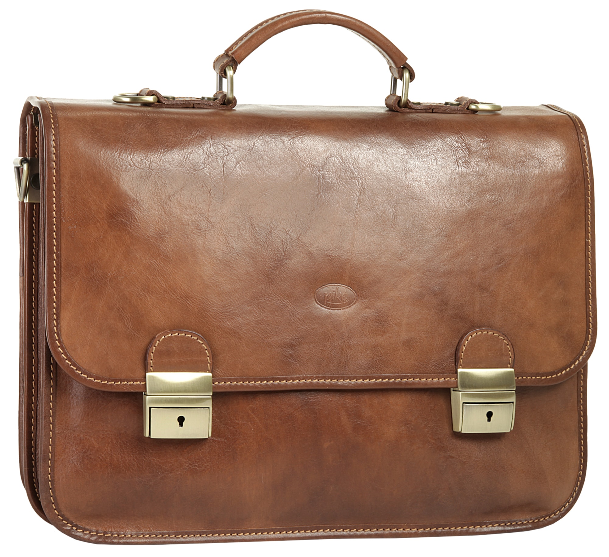 Piké Aktentasche echt Leder, Made in Italy