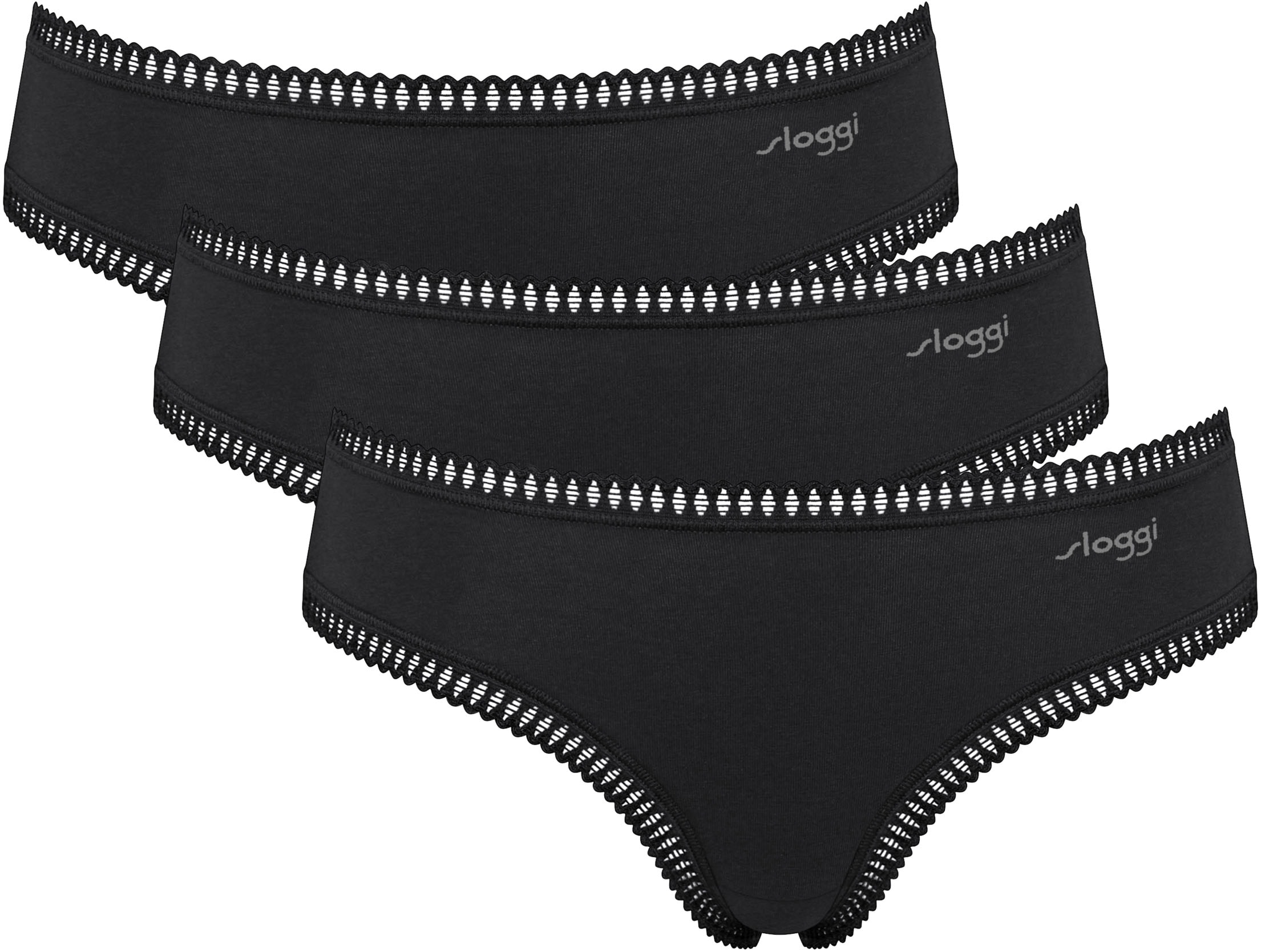 sloggi Hipster »GO Crush Hipster C3P« 3er Pack,  mit Spitzendetails