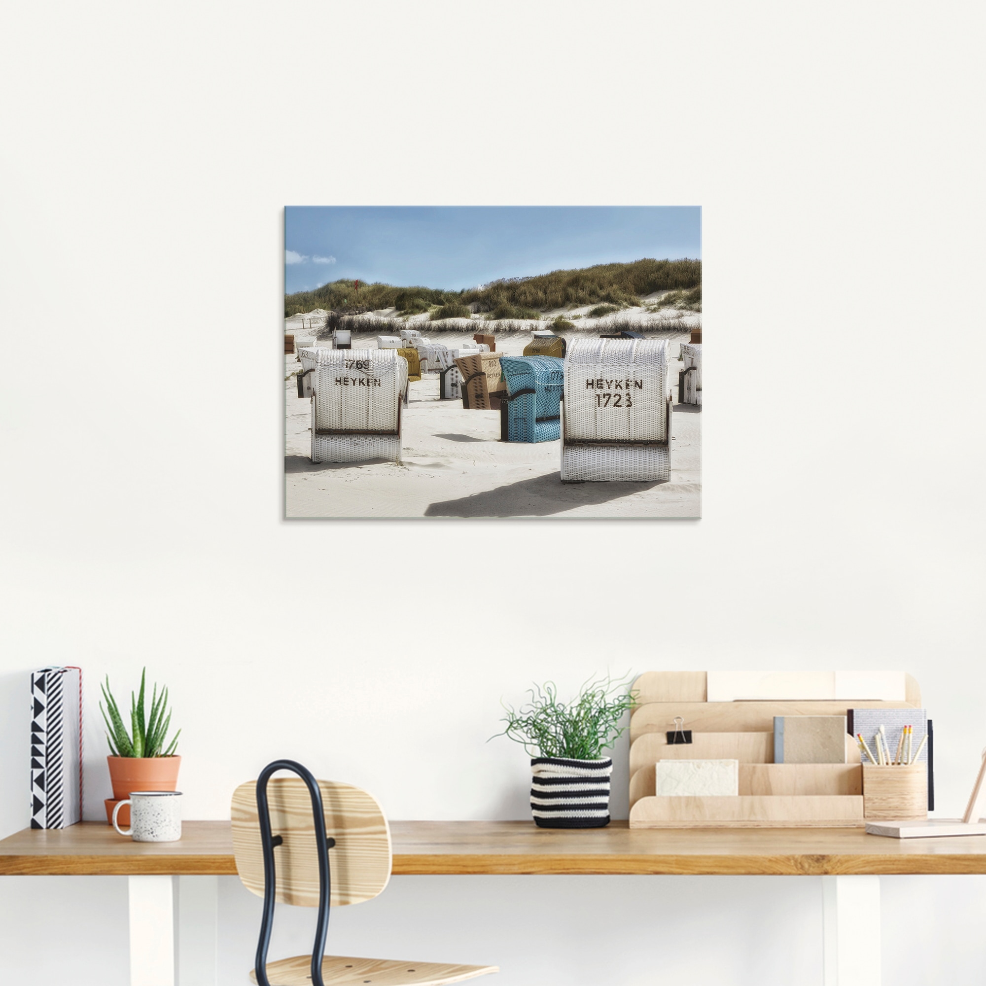 Artland Glasbild »Ein Tag am Meer« Strand 1 Stk. tlg. in verschiedenen Grössen