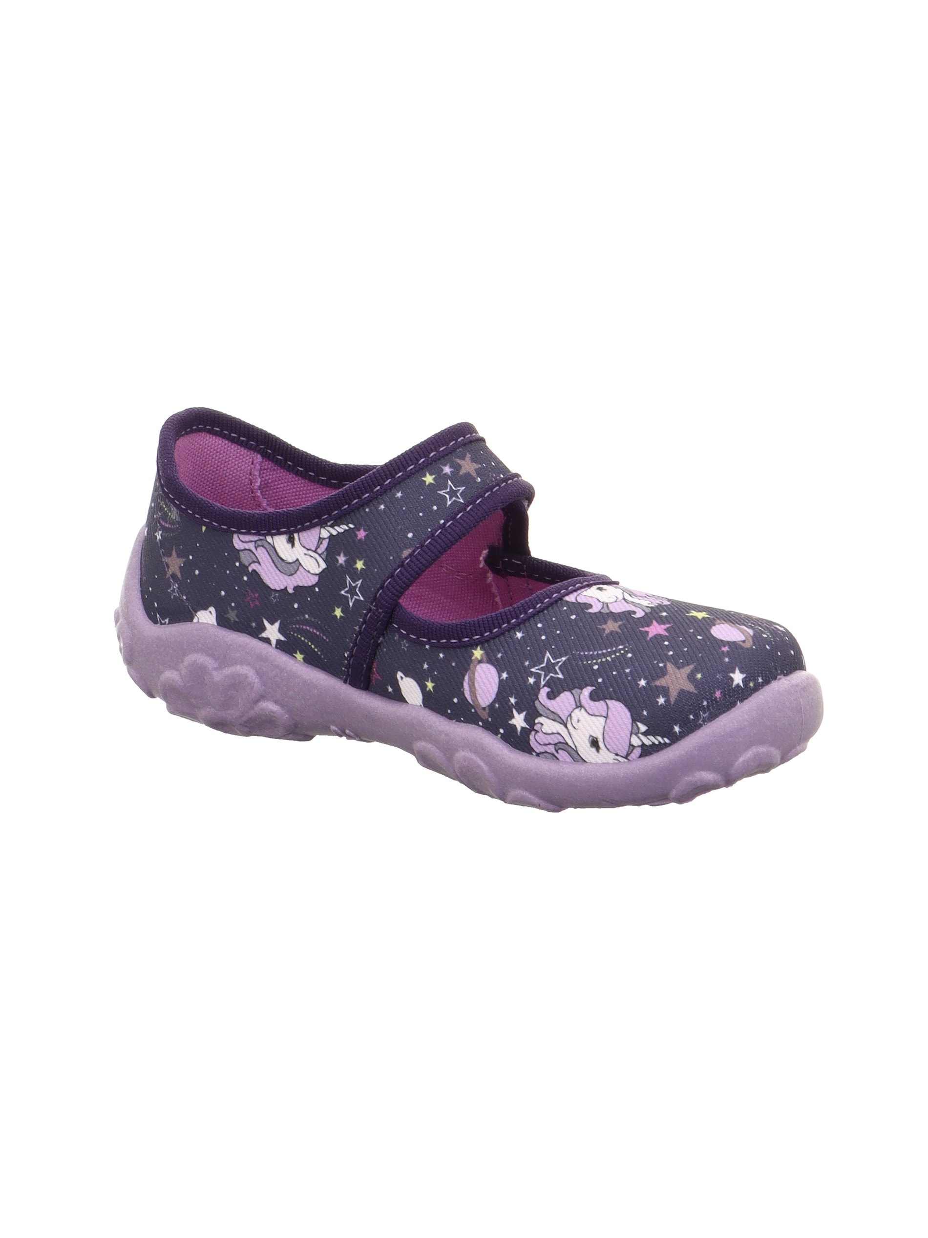 Superfit Chausson »BONNY, WMS: mittel«  Chaussure de jardin d'enfants avec motif licorne, gabarit de taille à télécharger