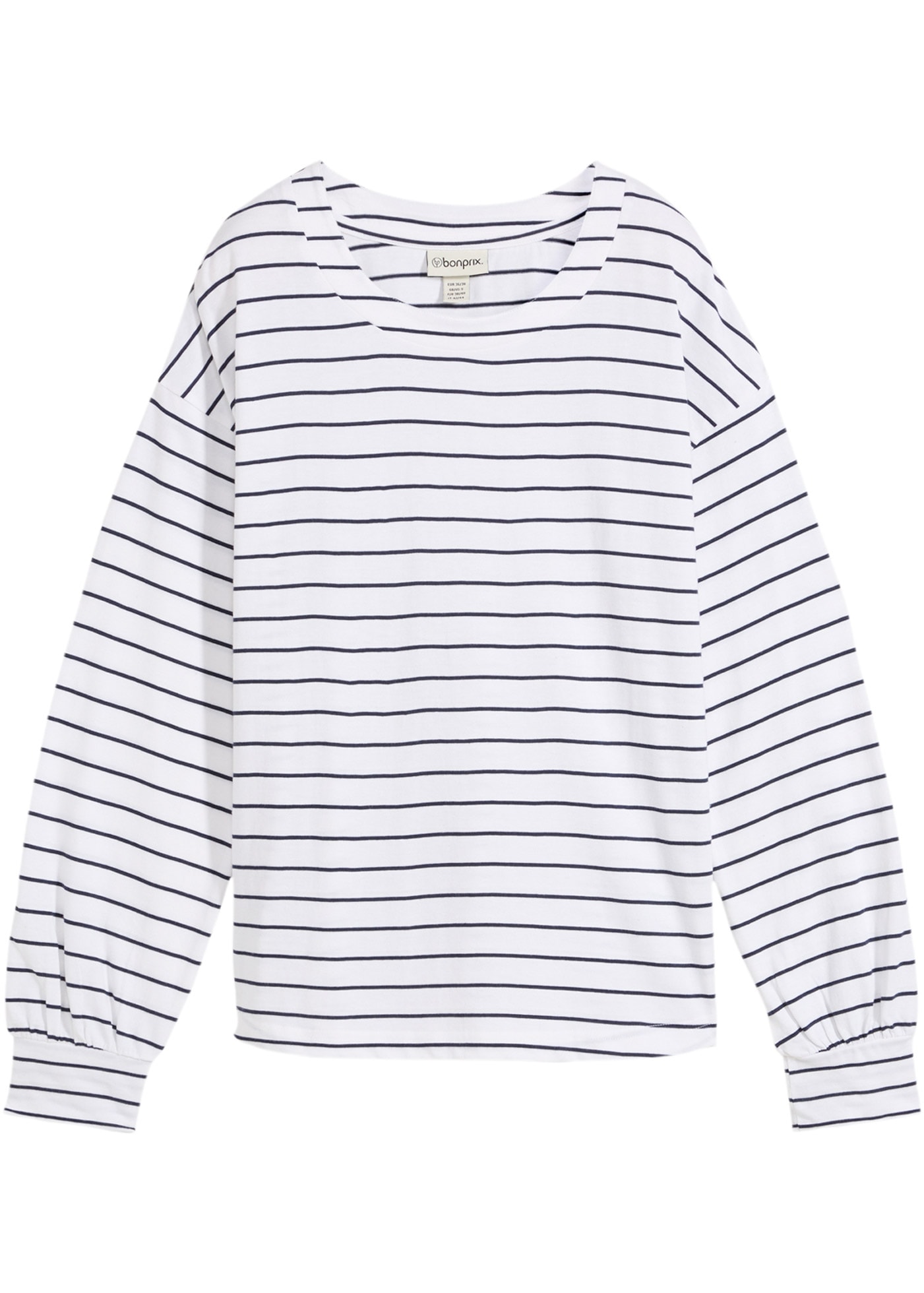 bonprix T-shirt à manches longues lockere Passform mit überschnittenen Schultern, mit Ballon-Ärmeln